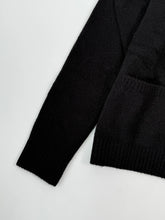 Cardigan Nero In Lana Spazzolata -  | dBlank