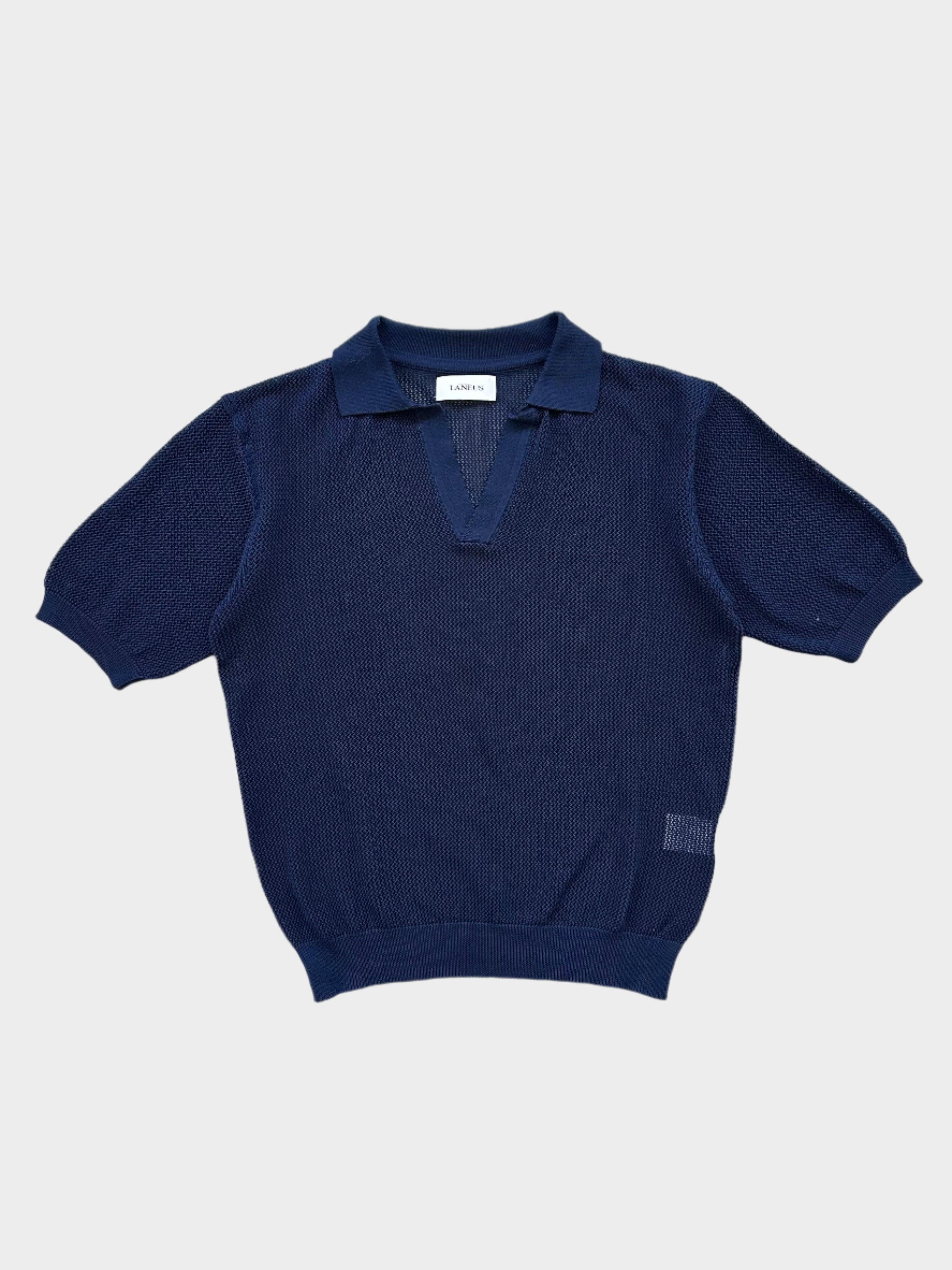 Mesh Polo Shirt Blue