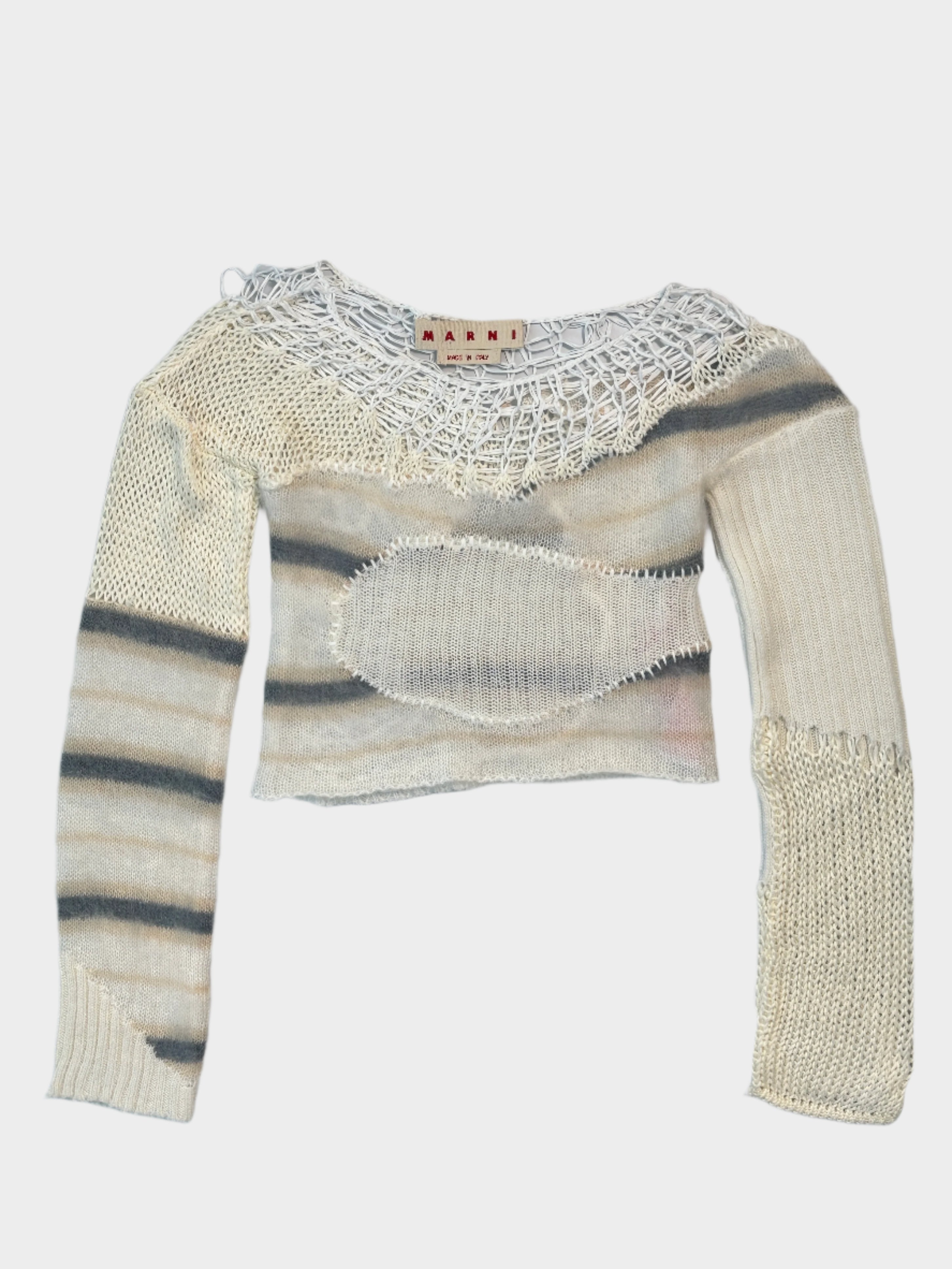 Maglione Cropped Patchwork