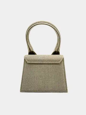 Borsa Le Chiquito Homme Beige Lino Con Manico Rigido