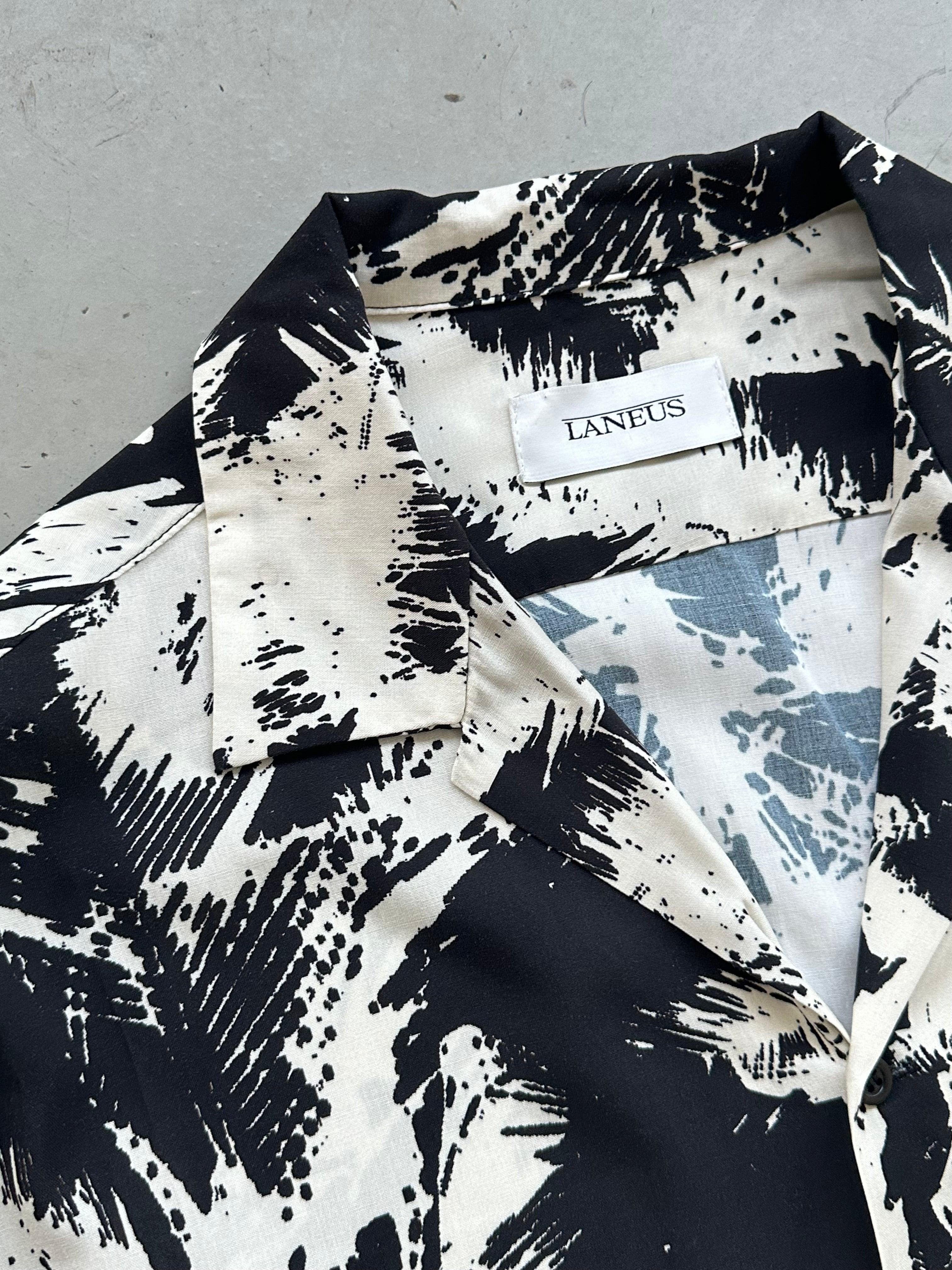 Palm Print Shirt With Pockets