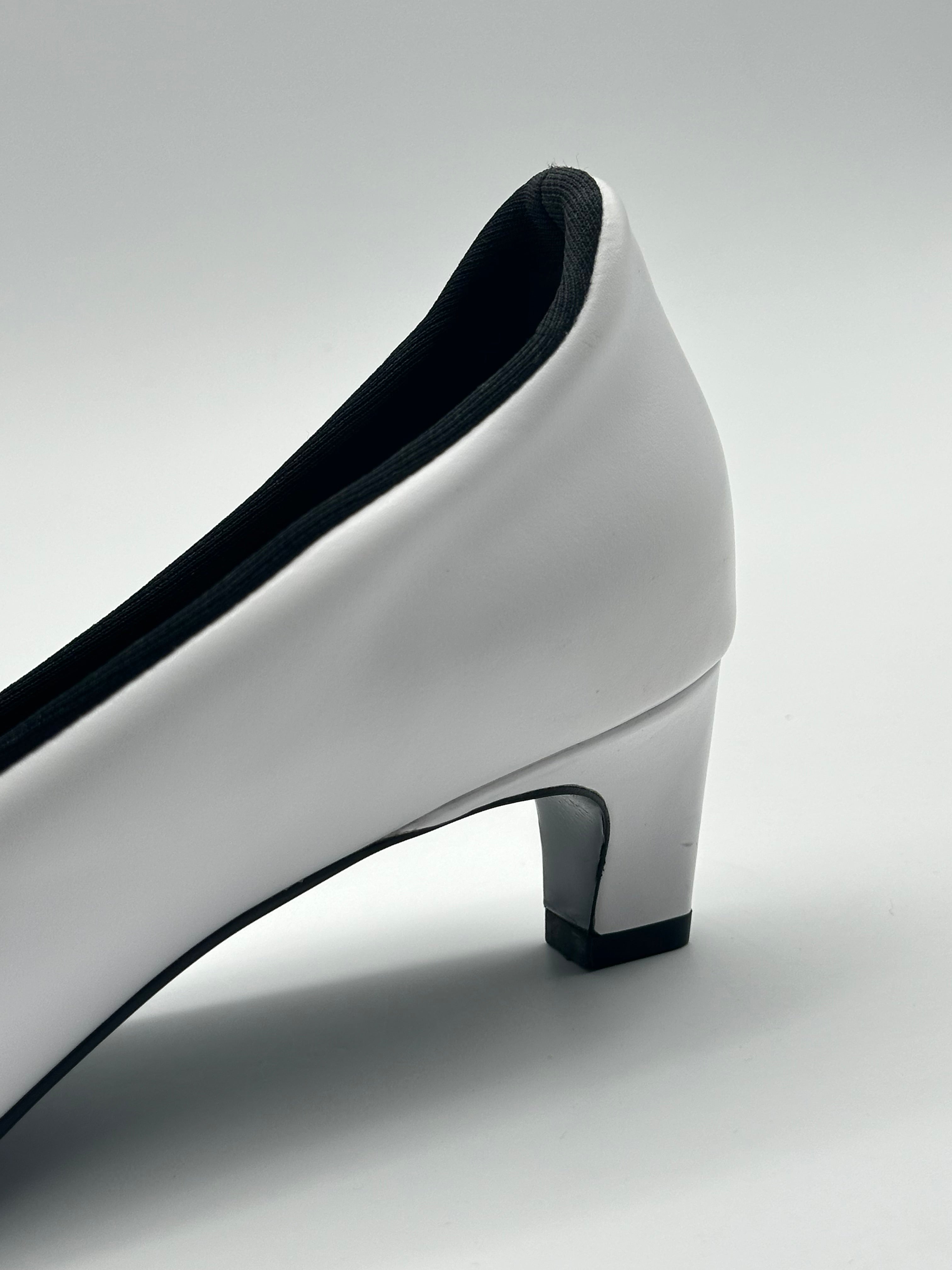 White Calf Doll Pumps