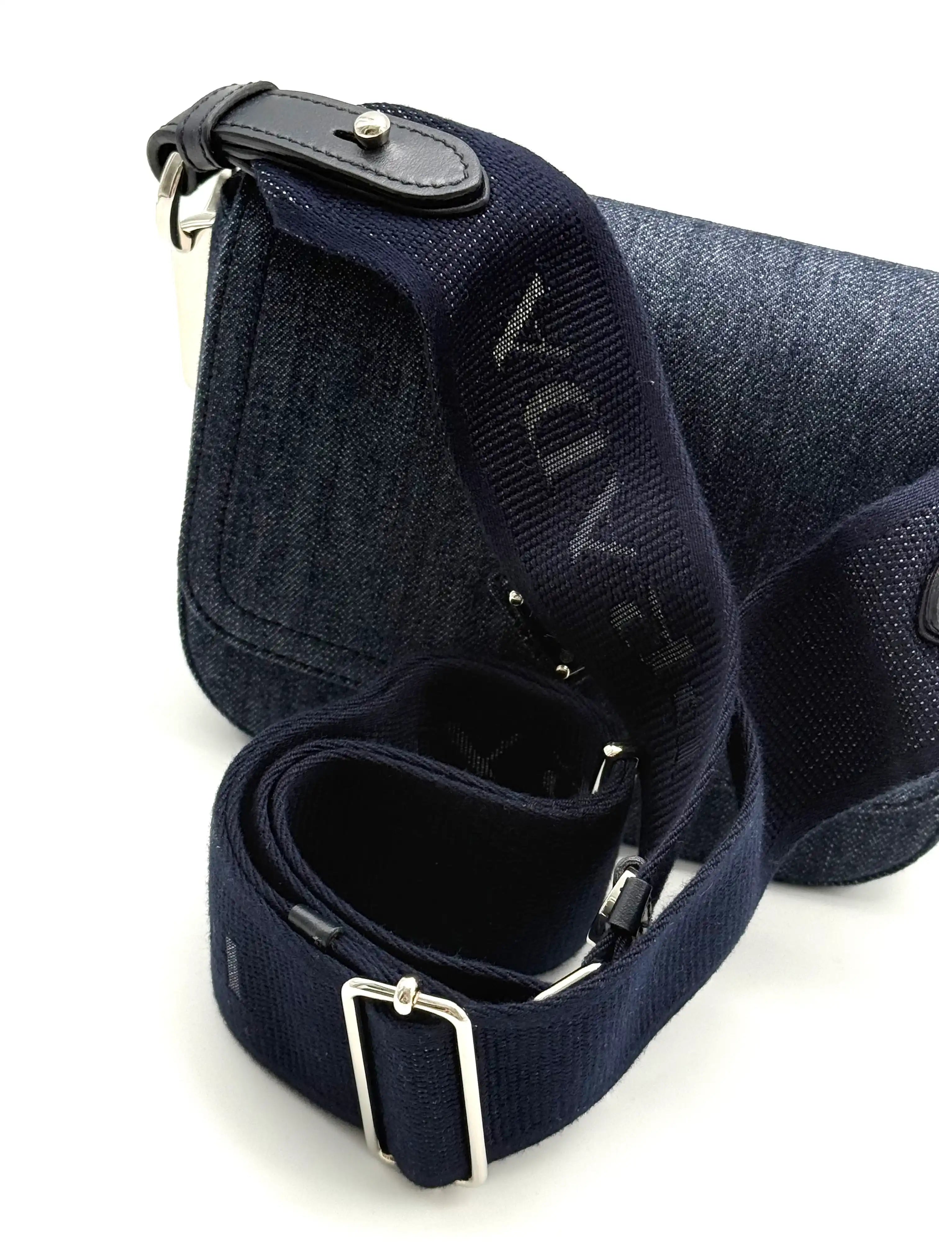 Borsa A Tracolla In Denim Blu