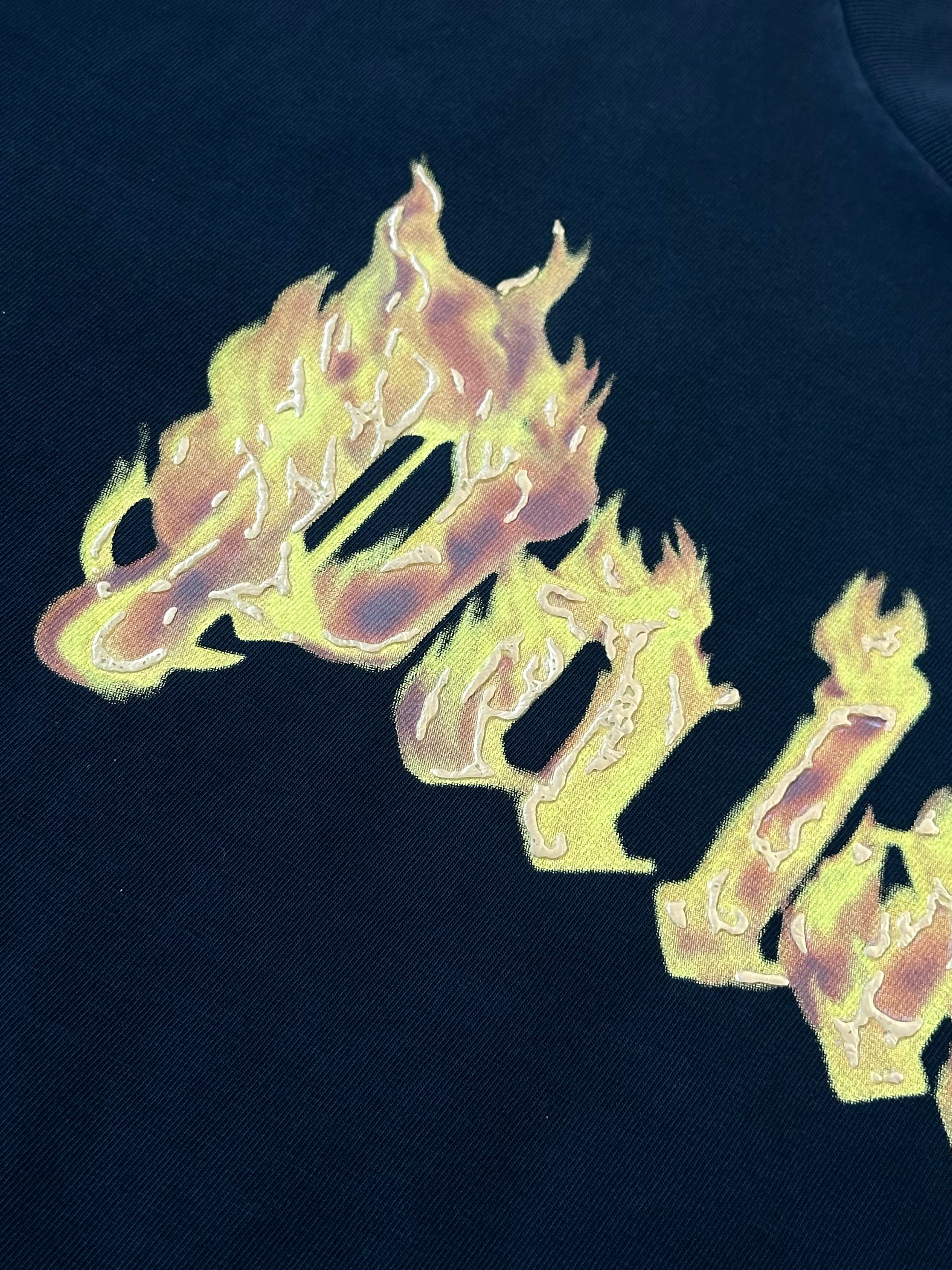 Burning Logo Tee Black Gold