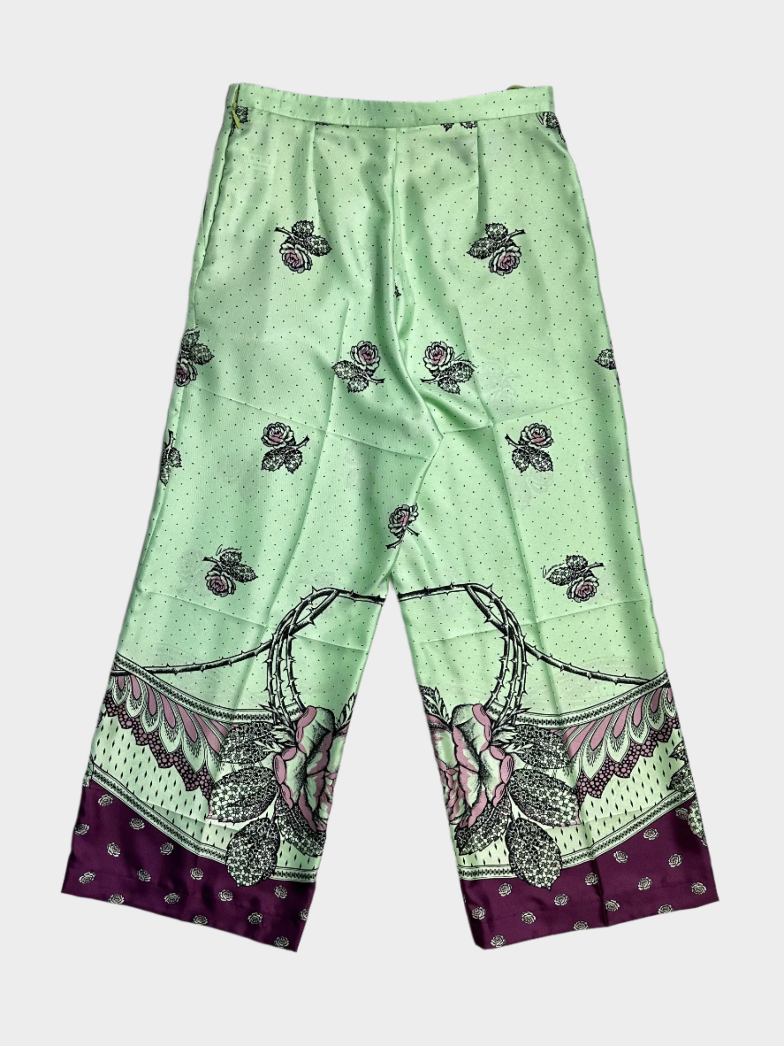 Silk Floral Fluid Pants