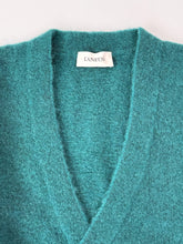 Cardigan Turchese In Lana Spazzolata -  | Qlhype