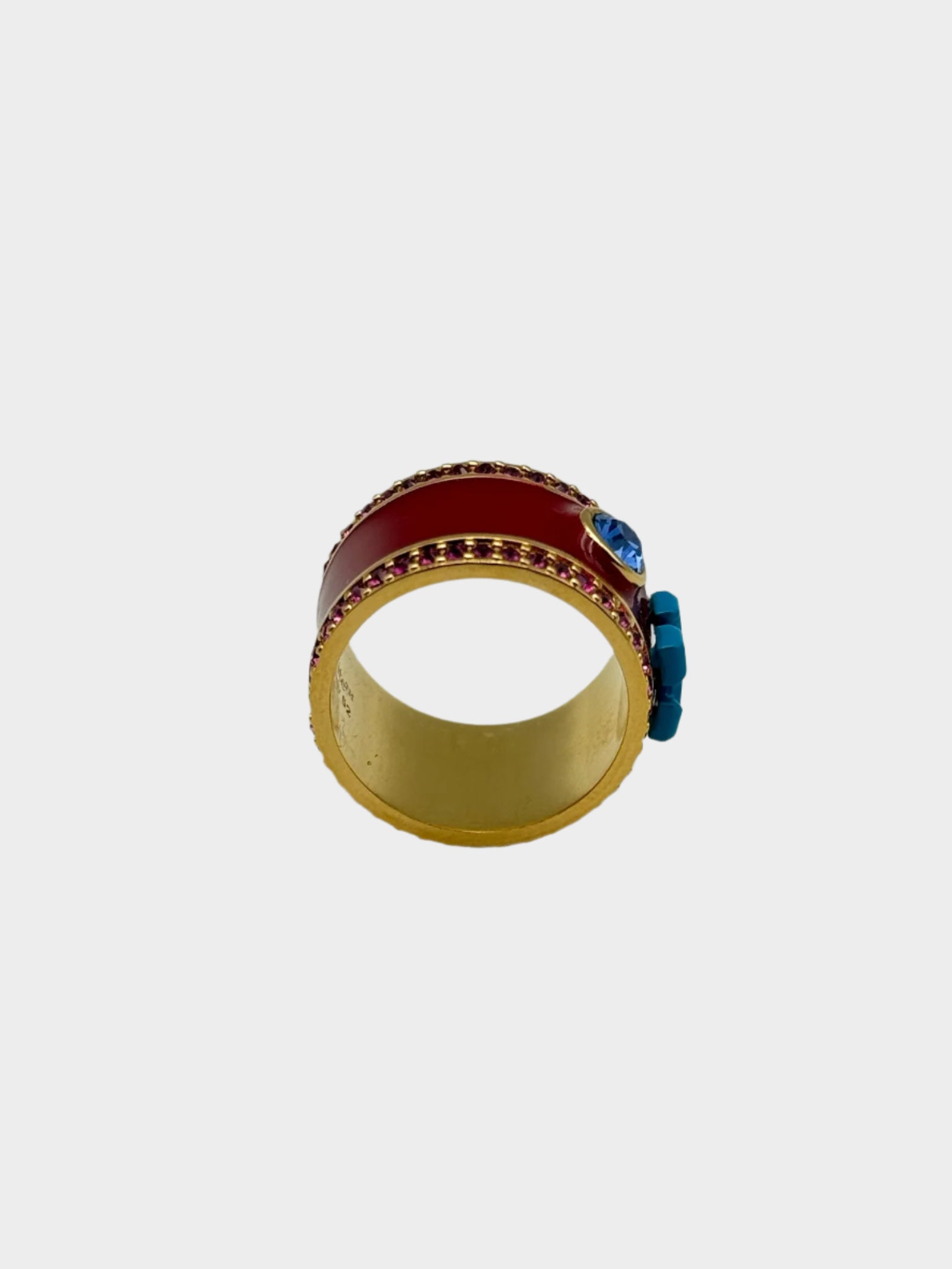 Bicolor Ring “Crystal Arrow” Multicolor Gold