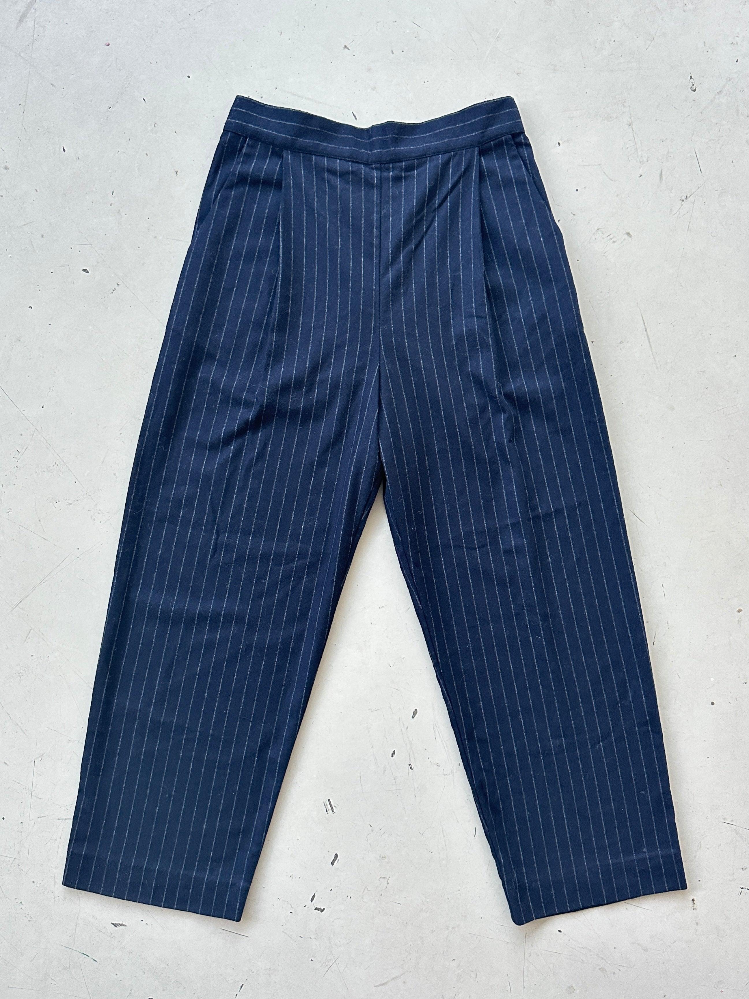 Pin-striped Wool Trousers