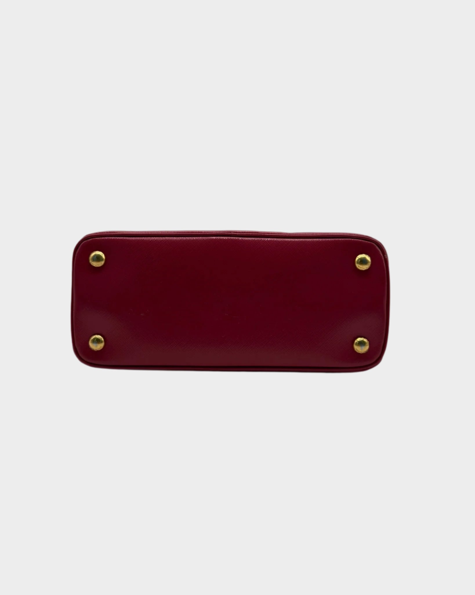 Borsa Prada In Pelle Saffiano Rosso Lampone Con Tracolla E Logo Oro
