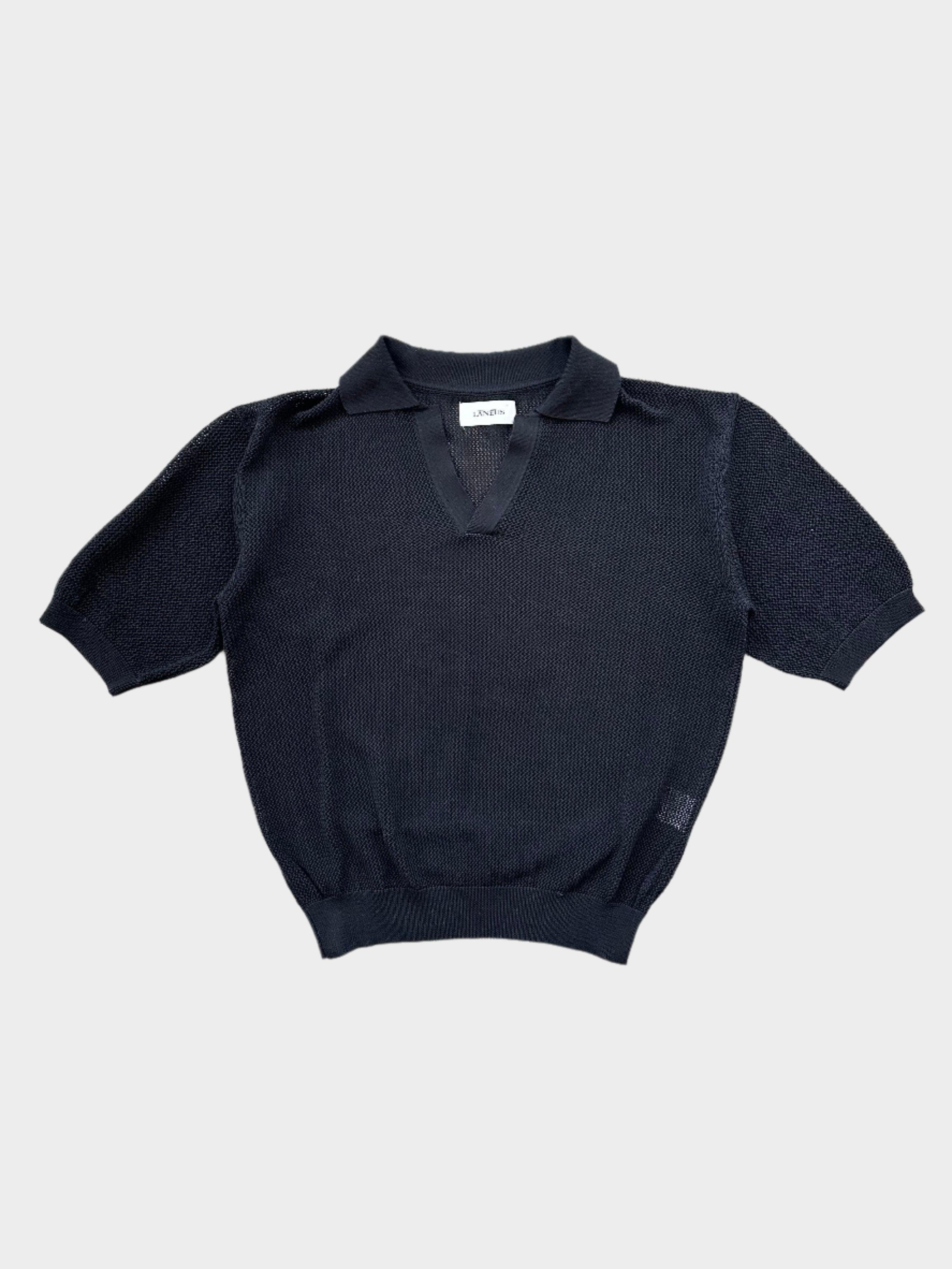 Mesh Polo Shirt Black