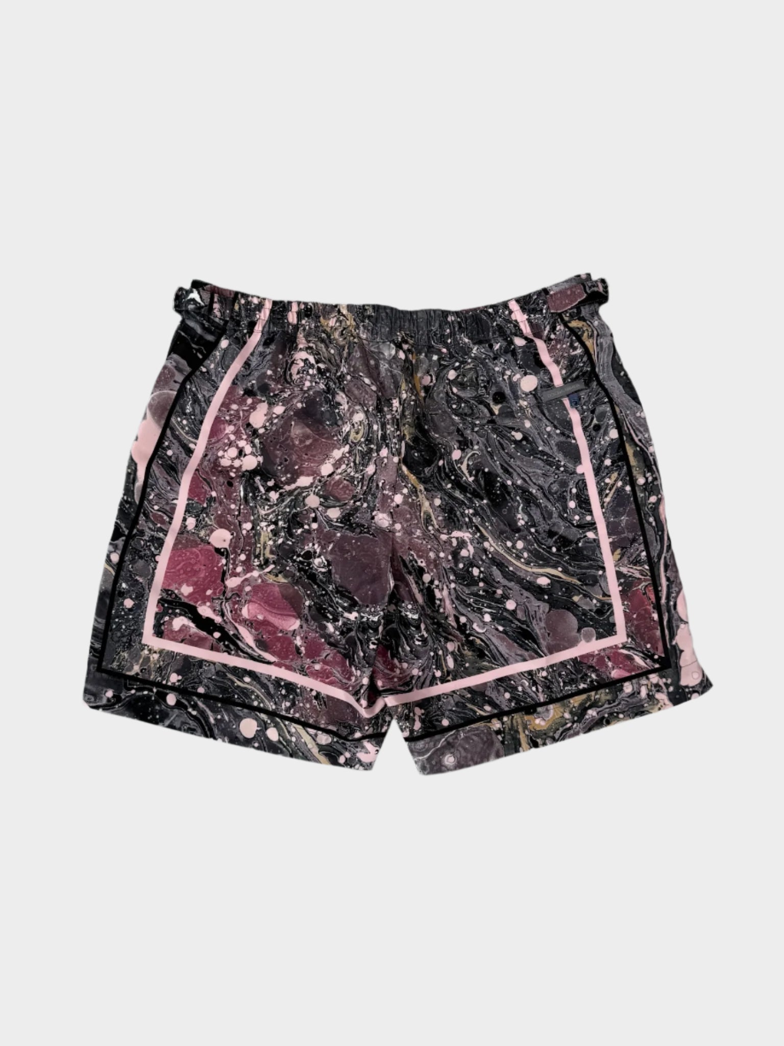 Costume Con Fantasia Astratta E Profili Rosa