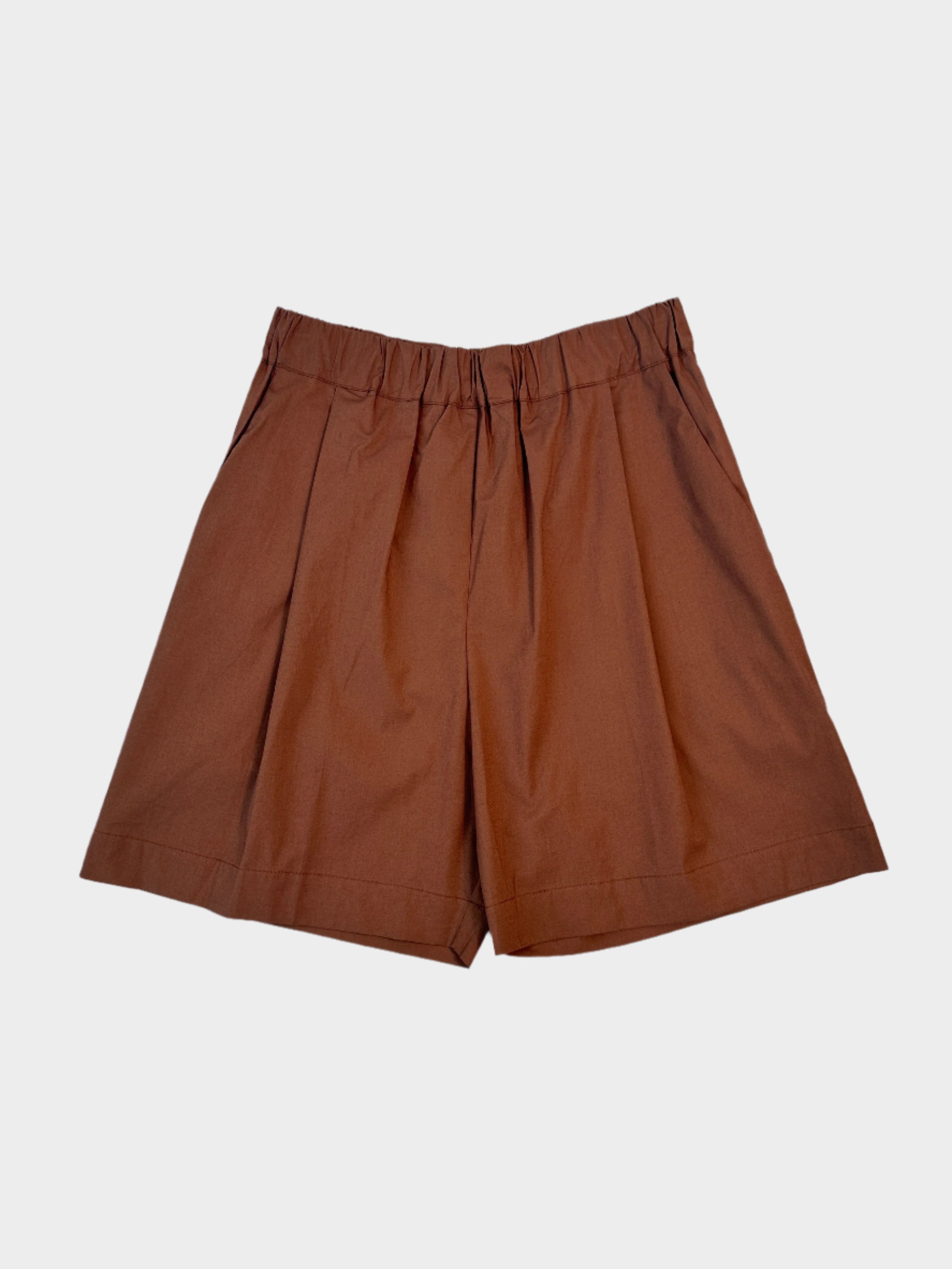 Laneus, bermuda uomo, pantaloncini marroni, moda estiva, vita elasticizzata, made in Italy