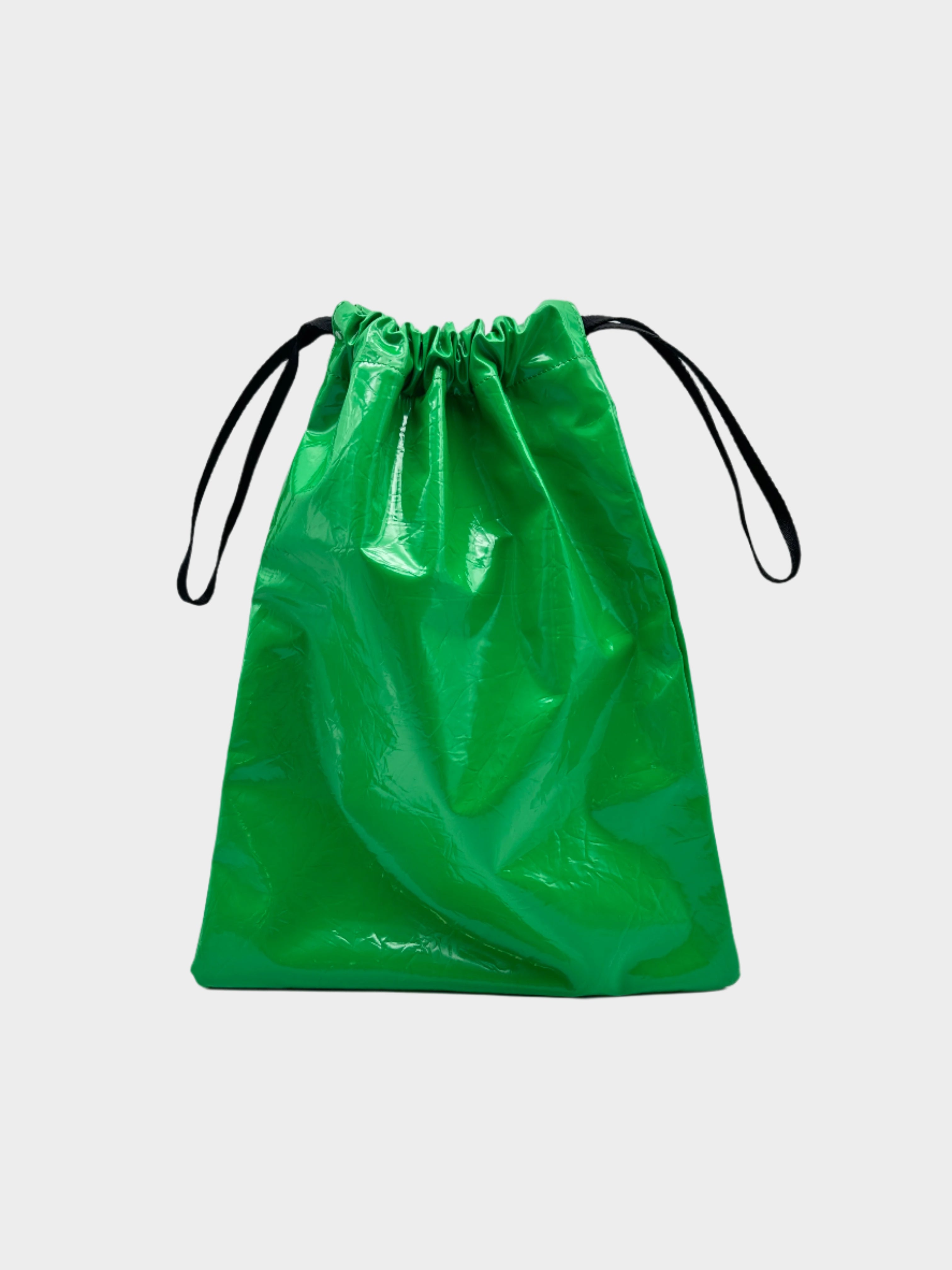 Bottega Veneta Dustbag Style Handbag Green Glossy