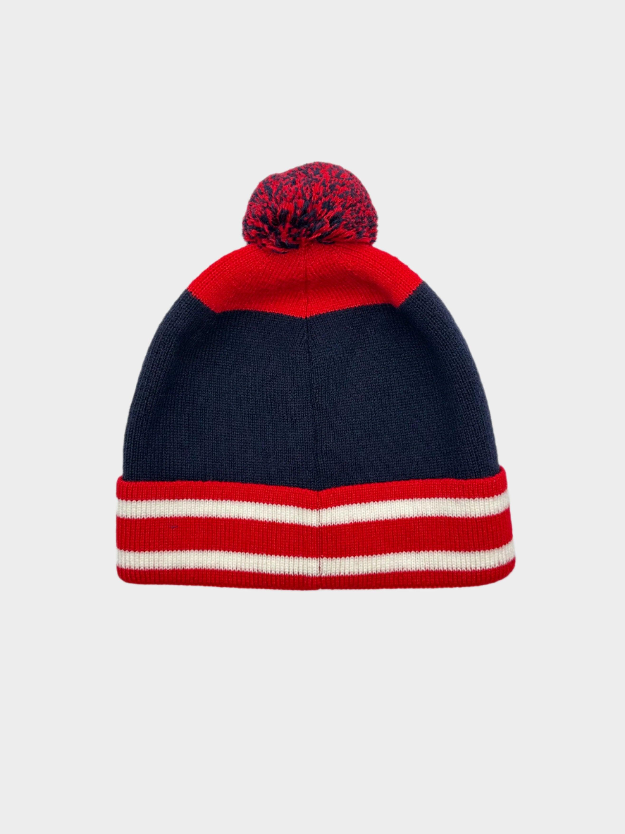 Tricolor Pom Pom Beanie