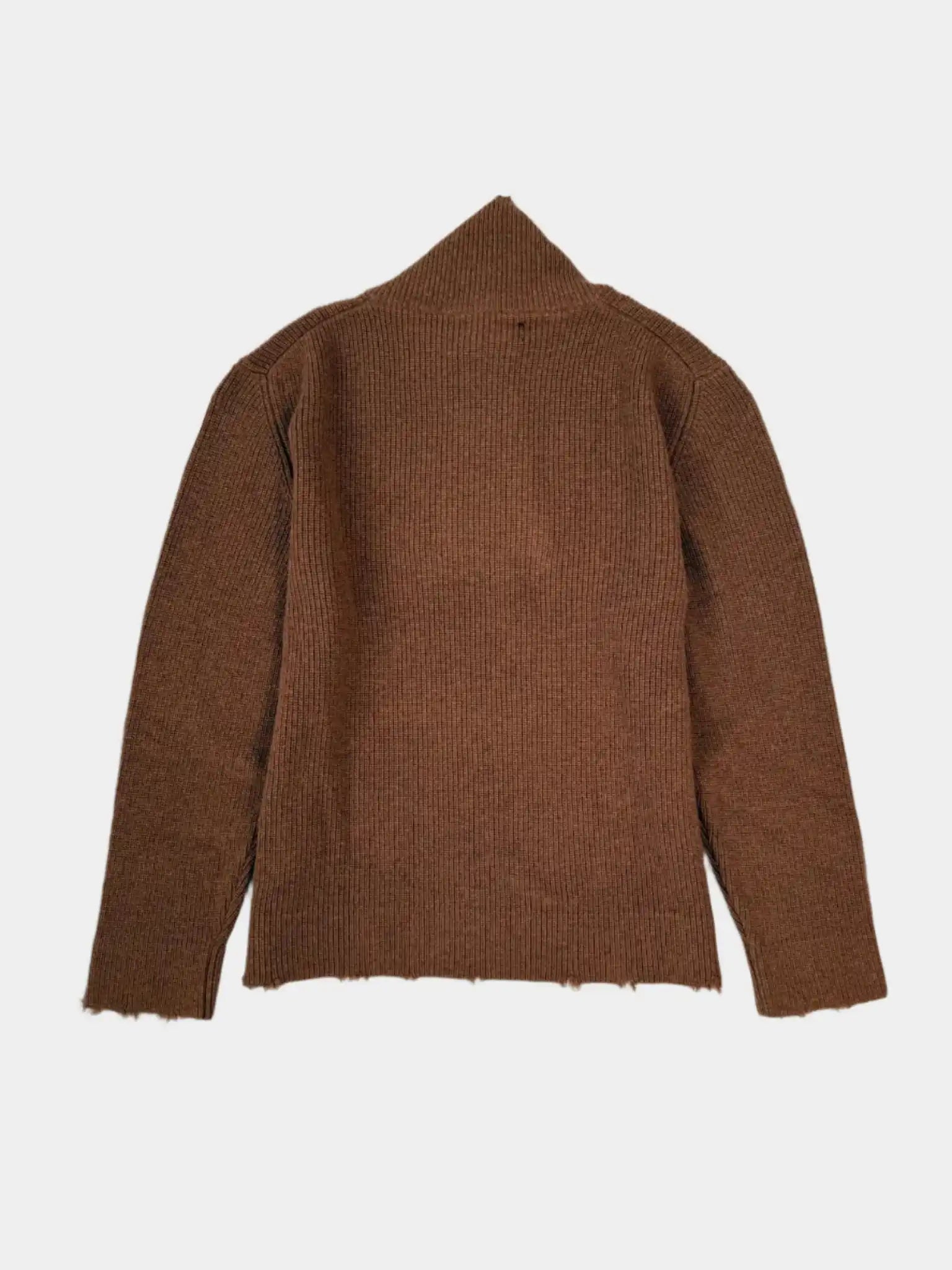 Maglione Sfrangiato Con Scollo Squadrato