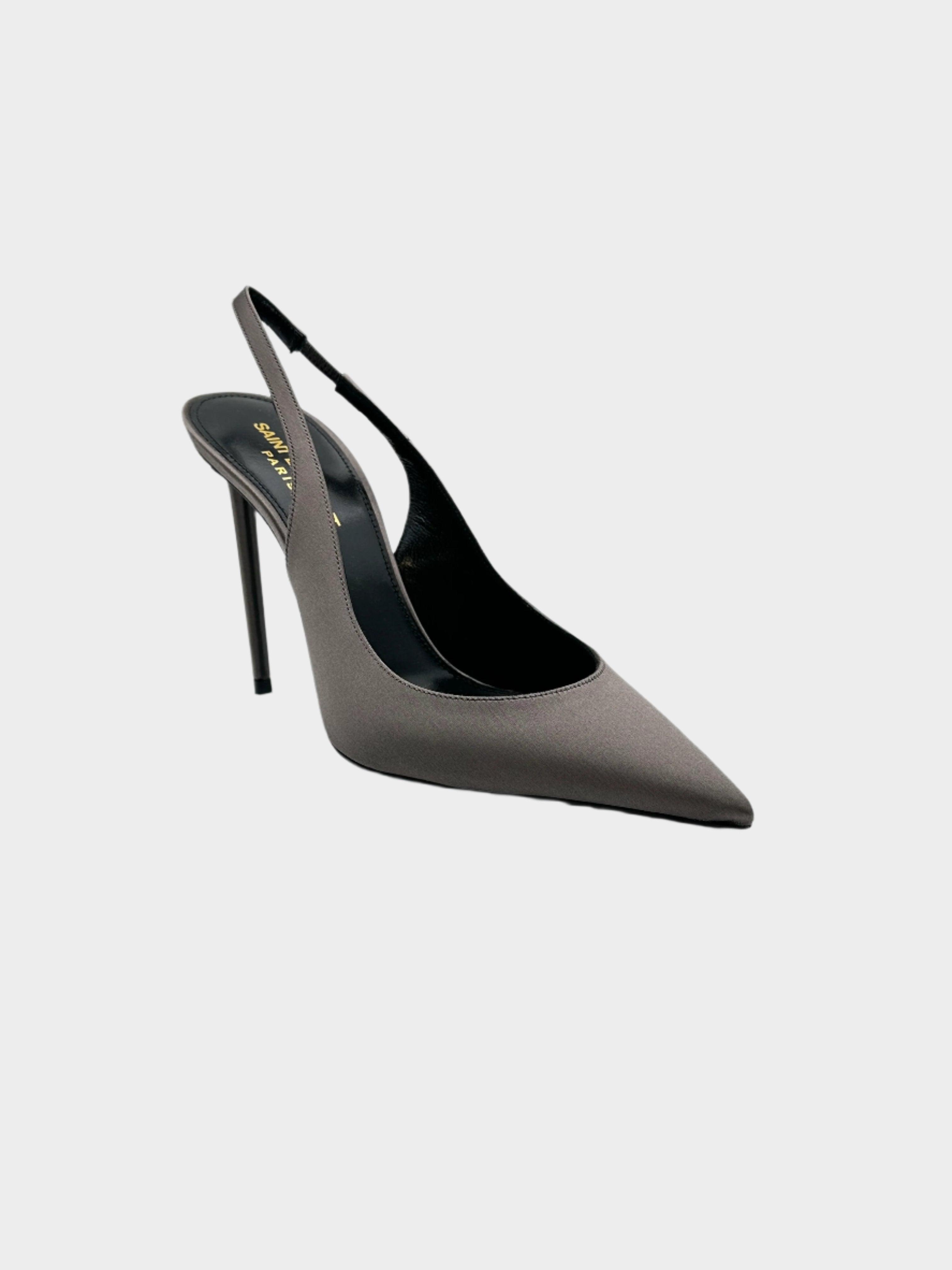 Slingback Grey Pumps