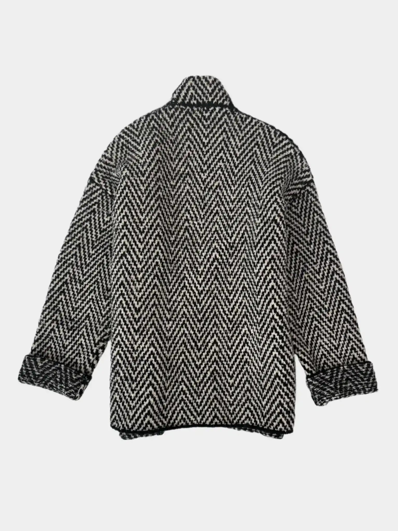 Cappotto Doppiopetto Chevron
