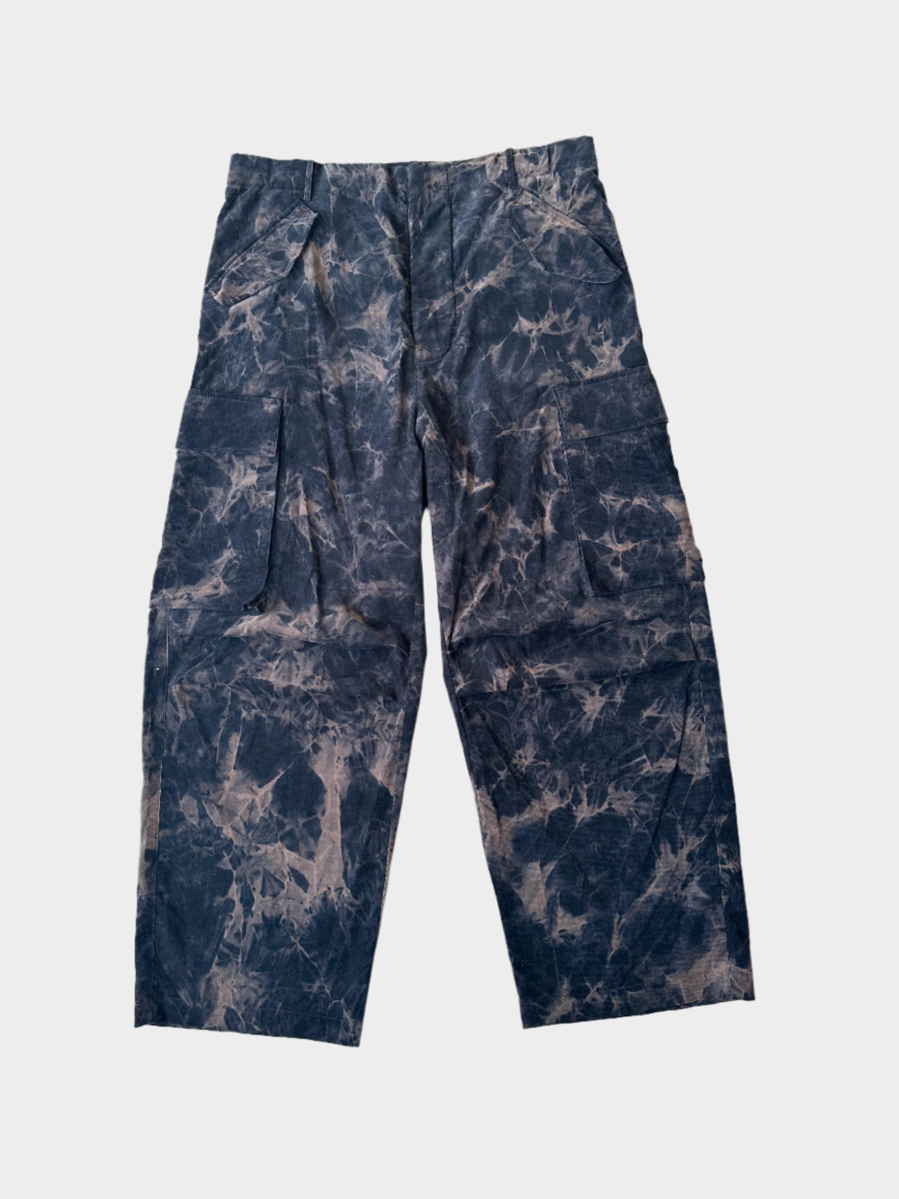 Corduroy Tie-dye Cargo Trousers