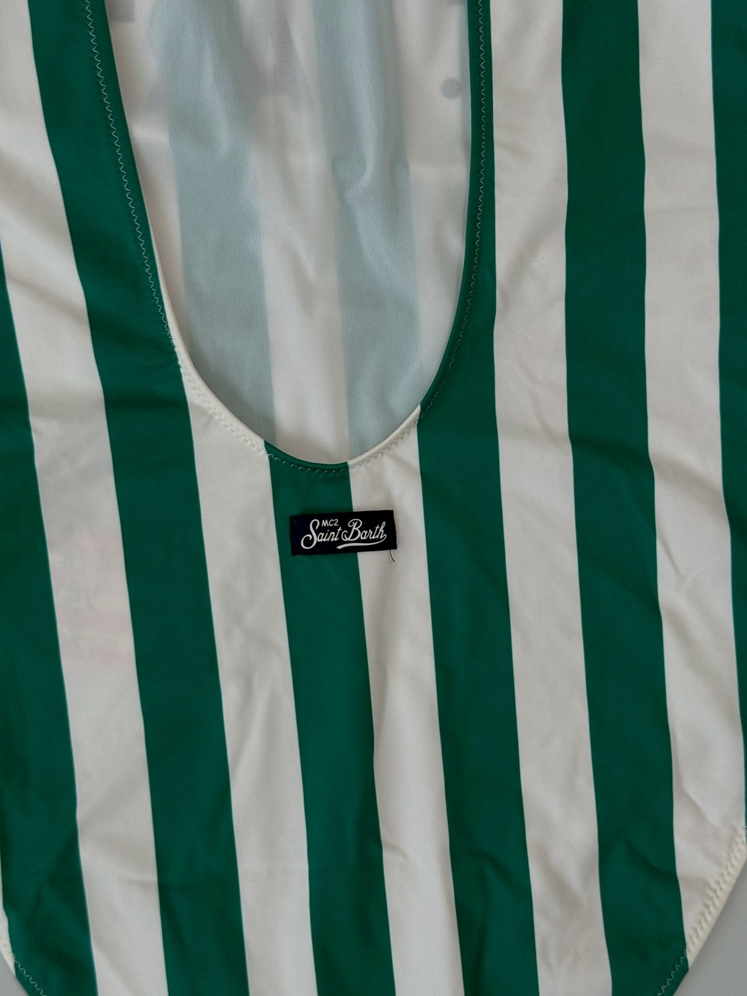 Costume Intero Lora A Righe Verdi E Bianche
