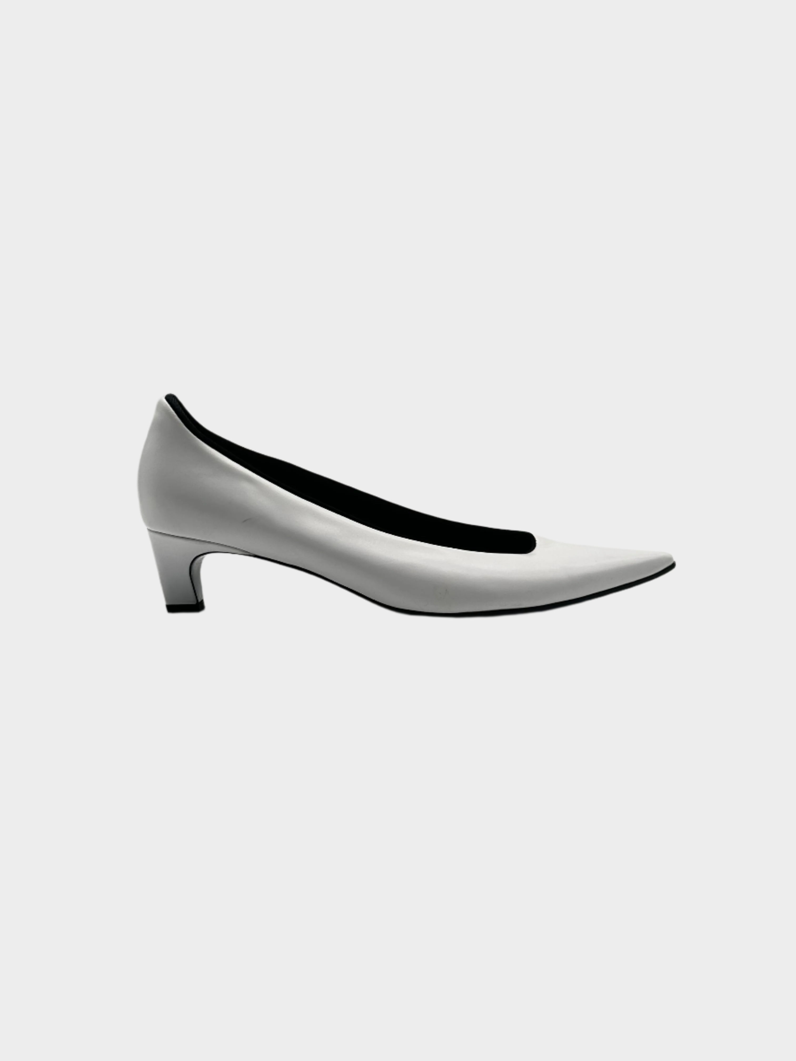 White Calf Doll Pumps