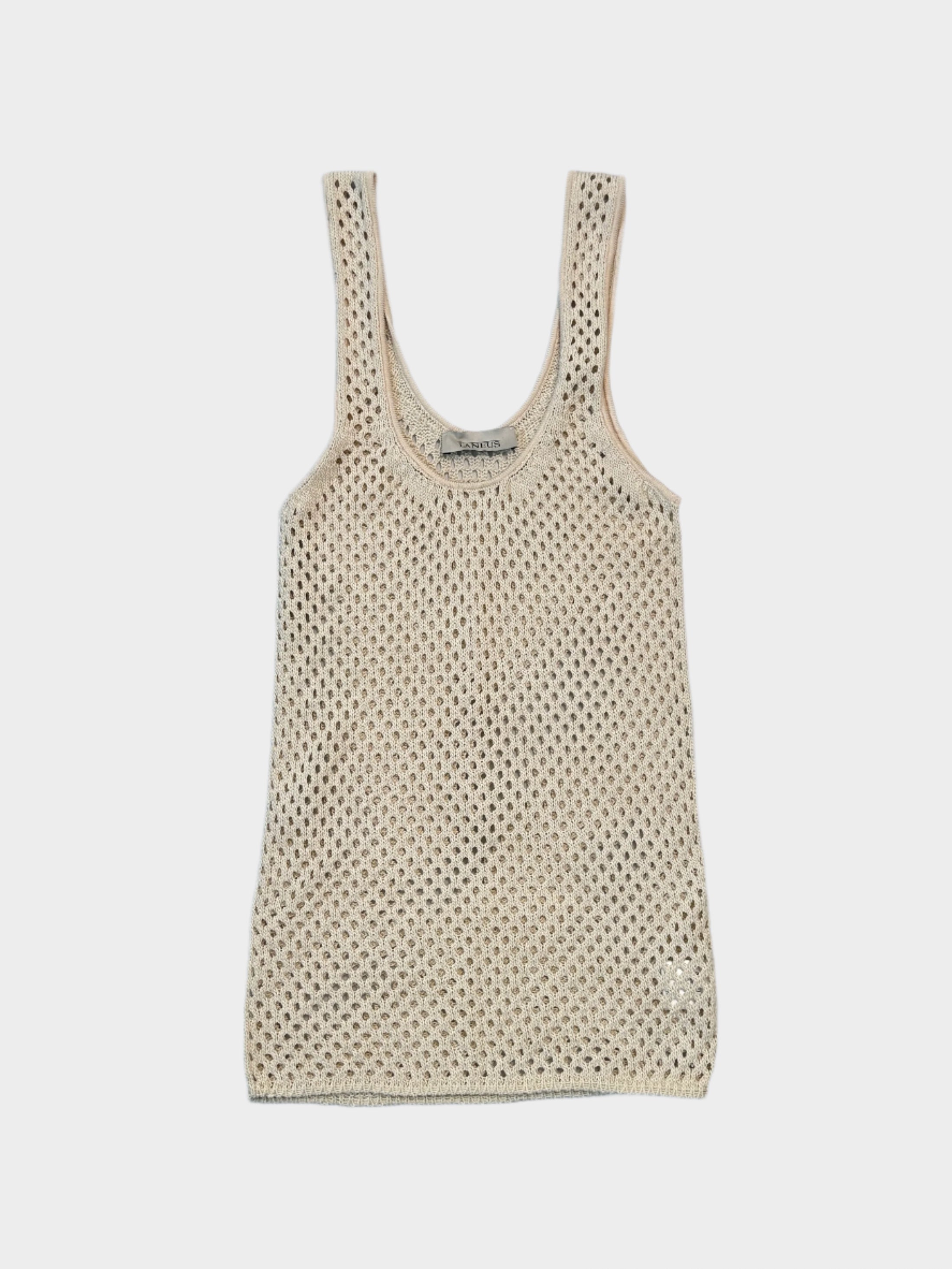 Laneus, canotta uomo, maglia rete, canotta estiva, moda italiana, made in Italy