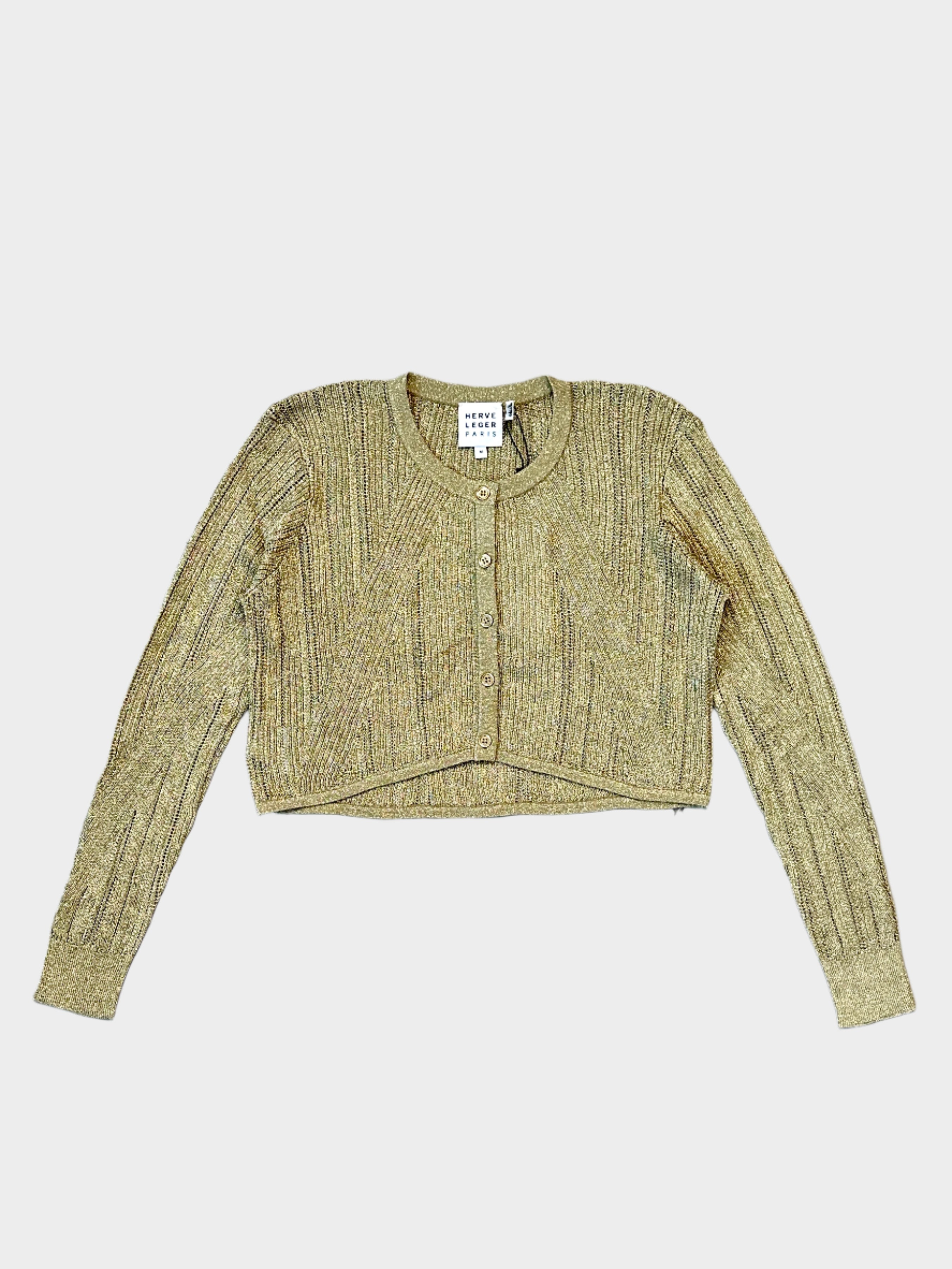 Cropped Gold Cardigan