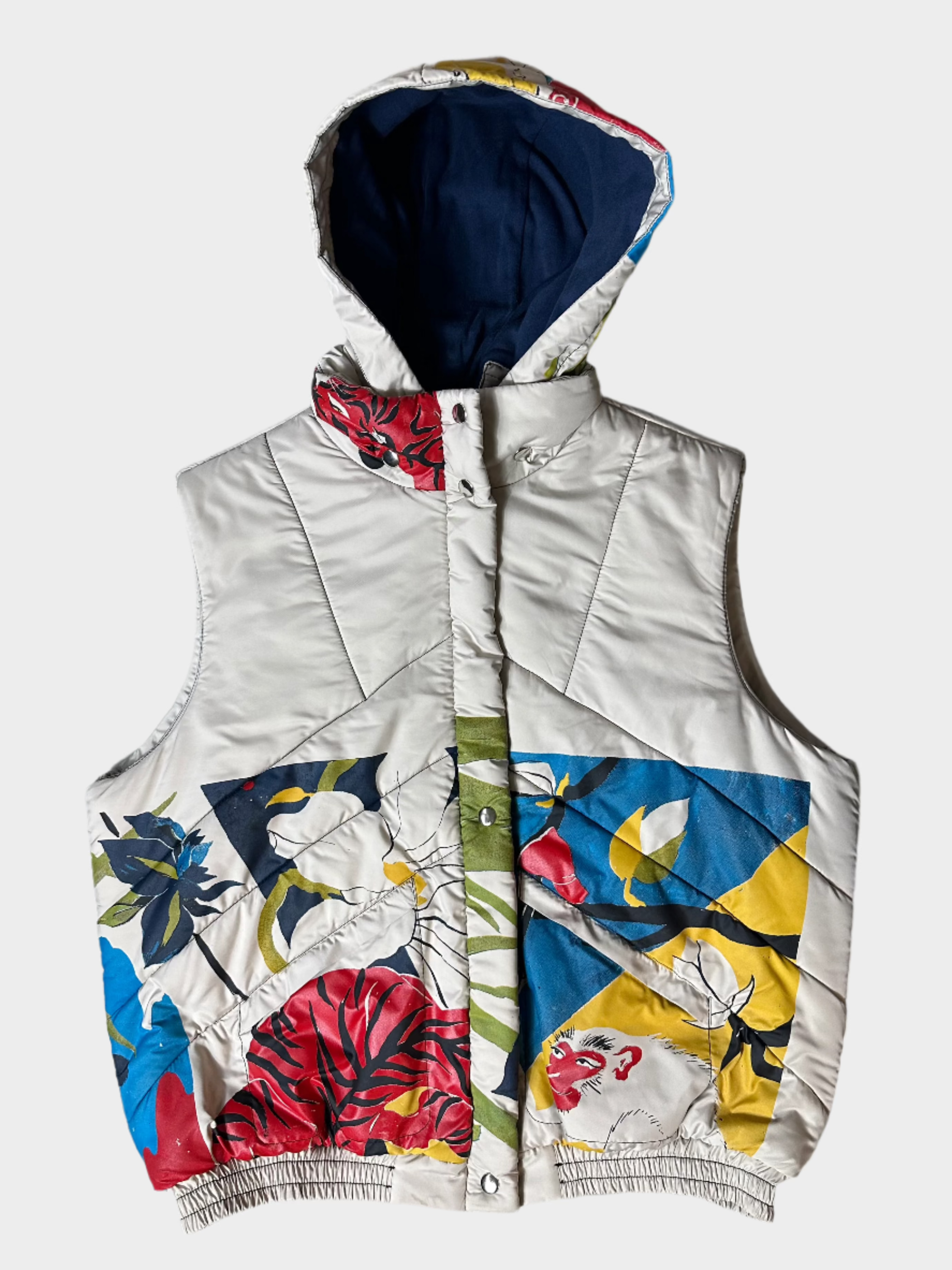 "Crying Tiger" Printed Puffer Vest