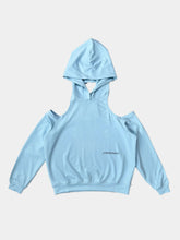 Blue Cut Out Hoodie -  | dBlank