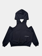 Black Cut Out Hoodie -  | dBlank