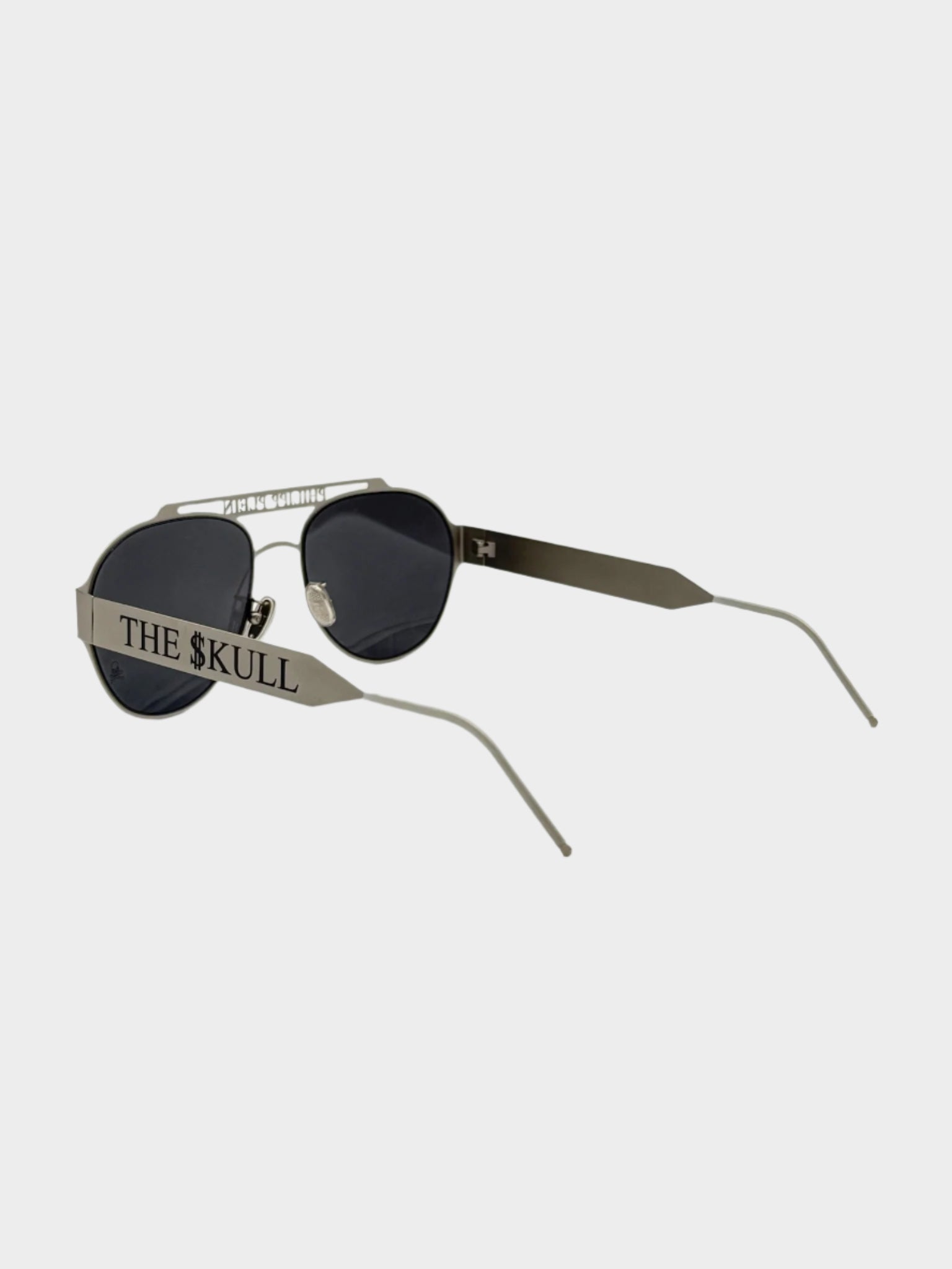 Black Glasses With Matte Silver Frame