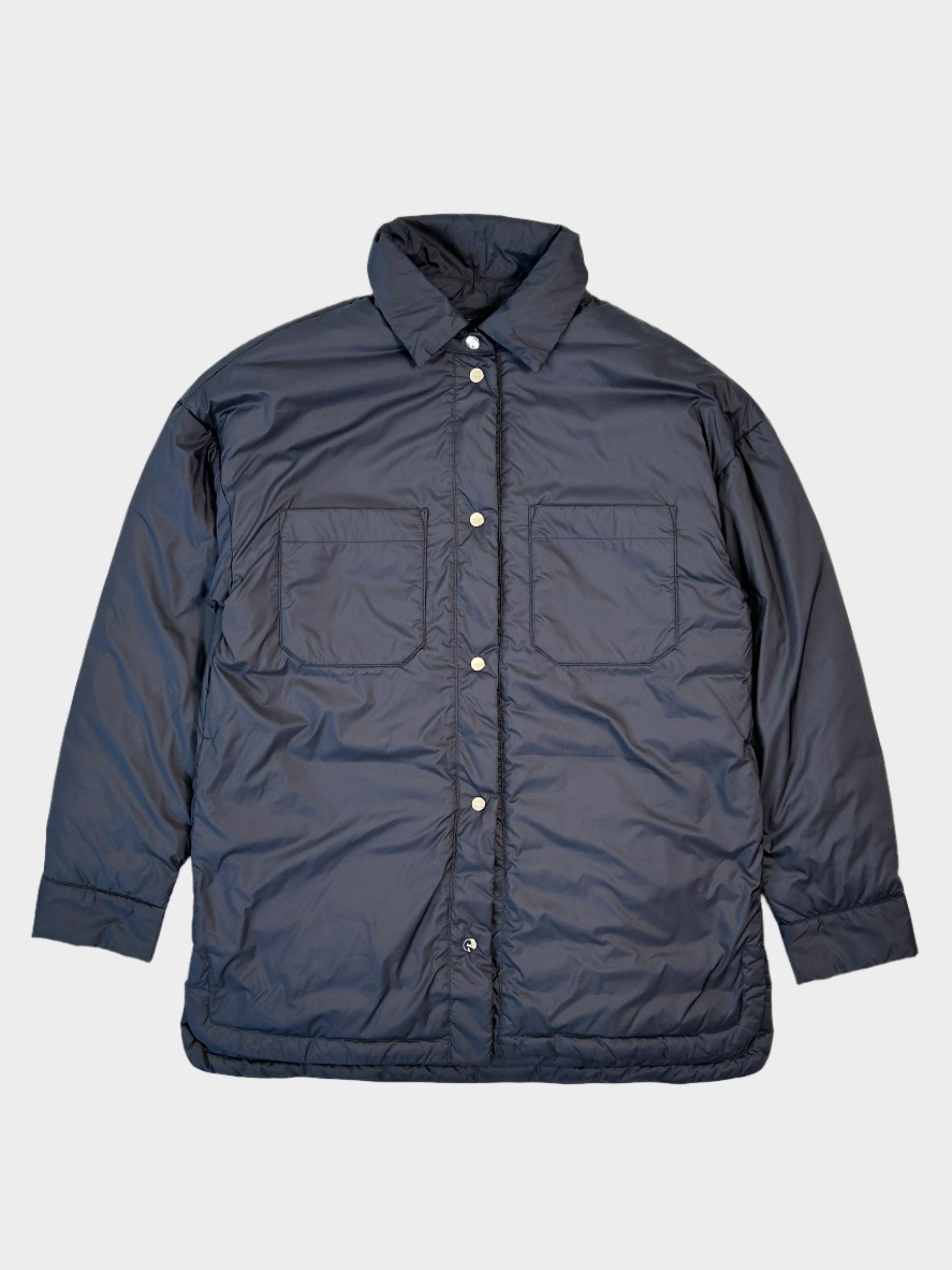 Navy Down Shirt Jacket