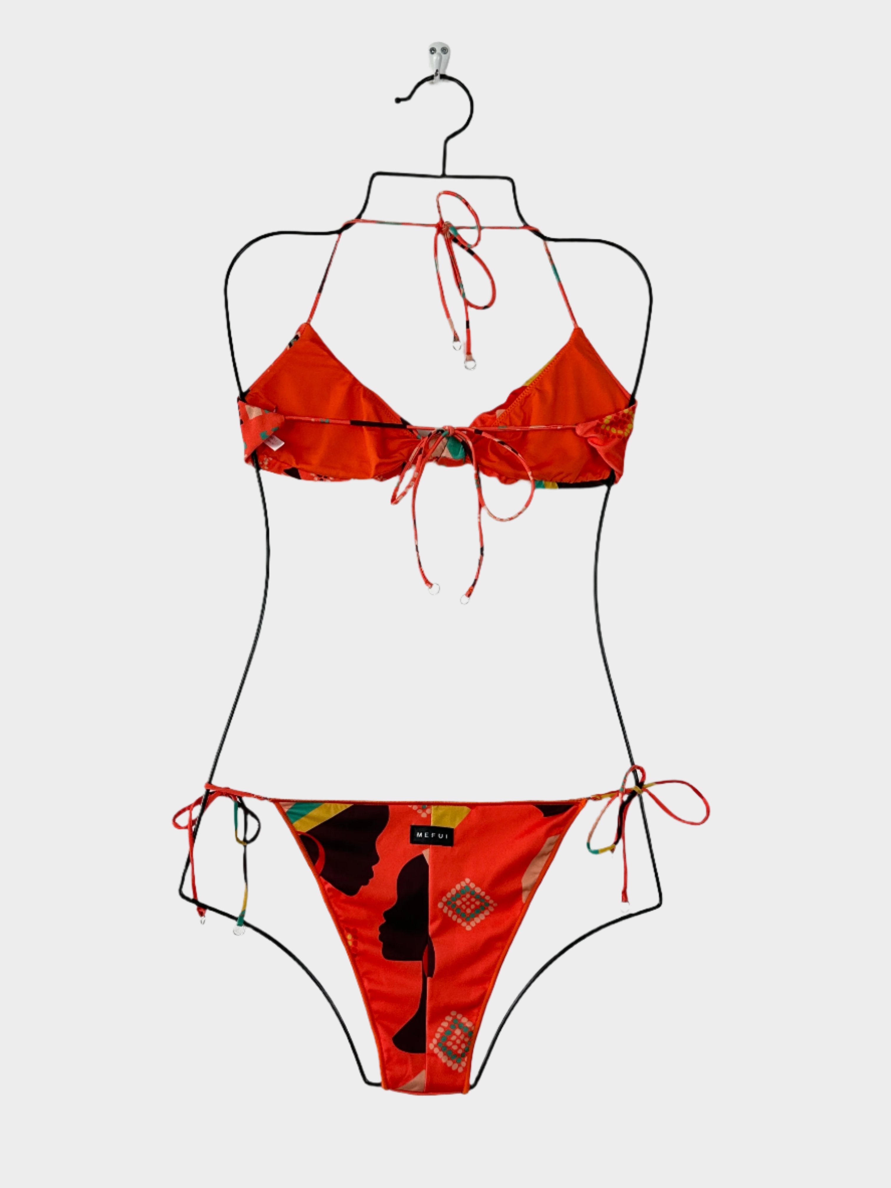 Orange Pattern Bikini