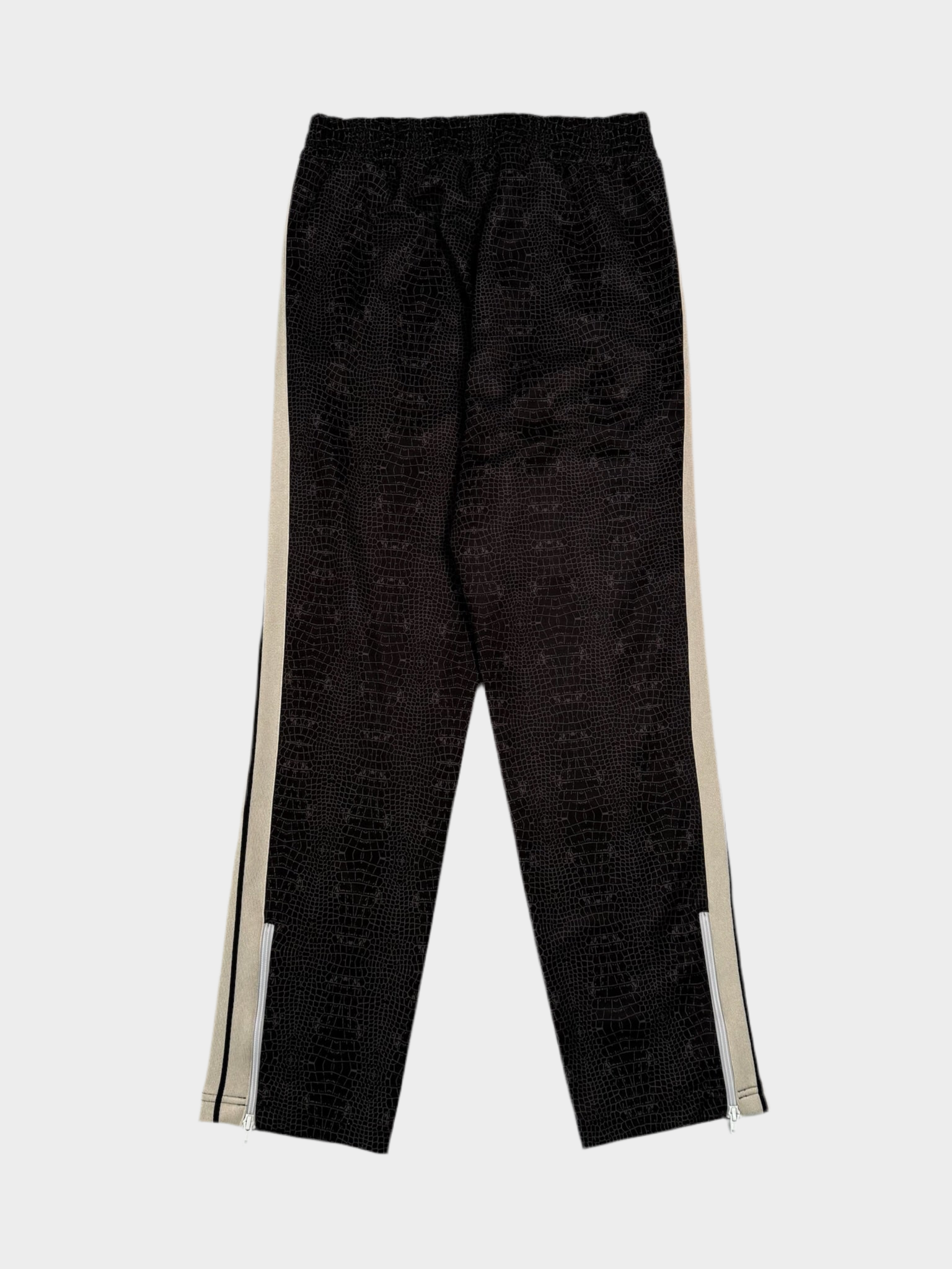Pantaloni Della Tuta Grigi Effetto Acetato Con Fantasia Pitonata
