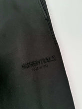 Essentials Black Fleece Pants With Embroidered Logo -  | dBlank