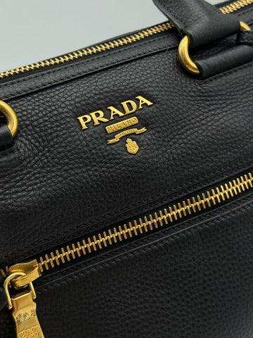 Borsa Nera In Pelle Martellata