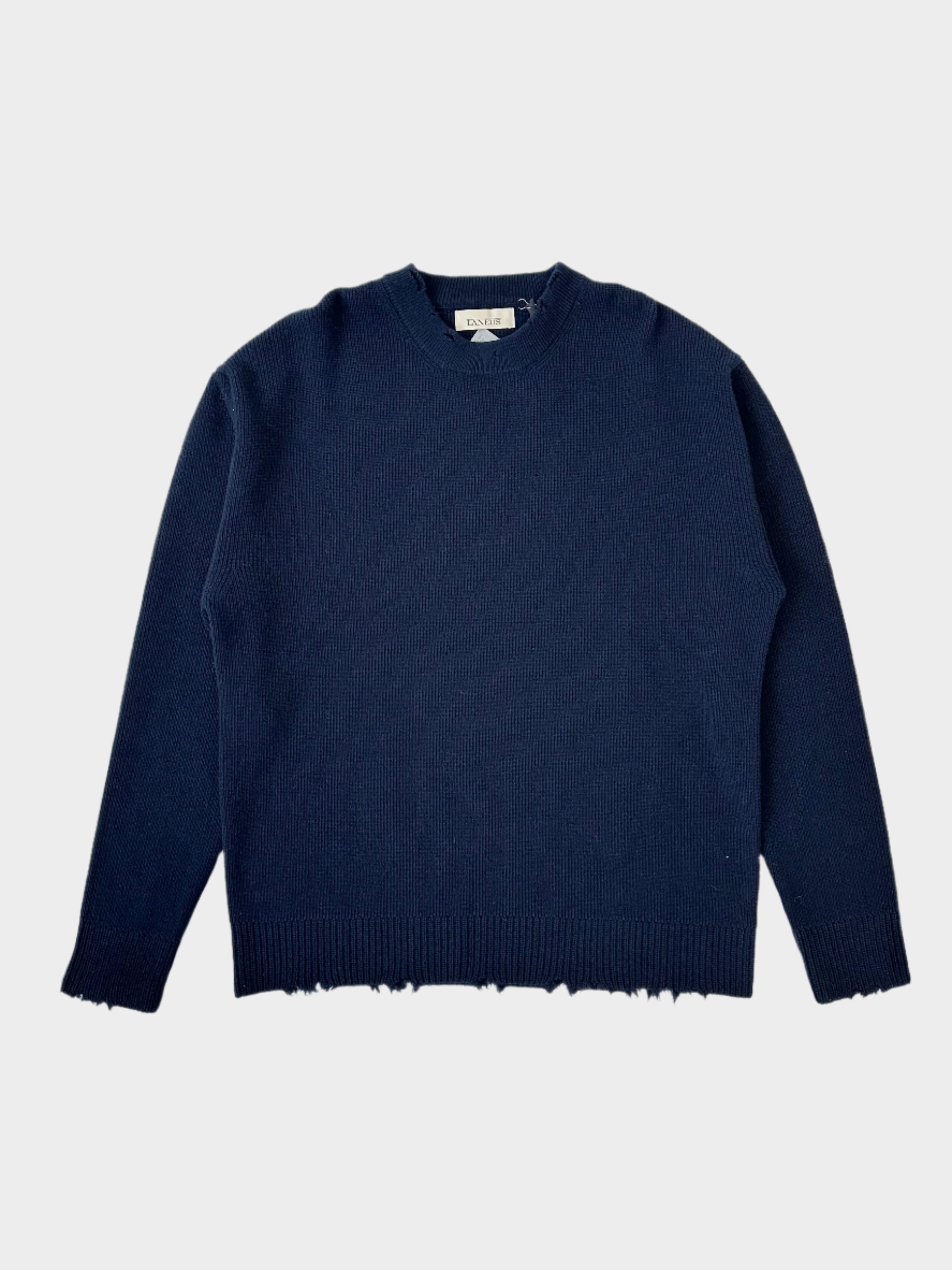 Dark Blue Distressed Jumper