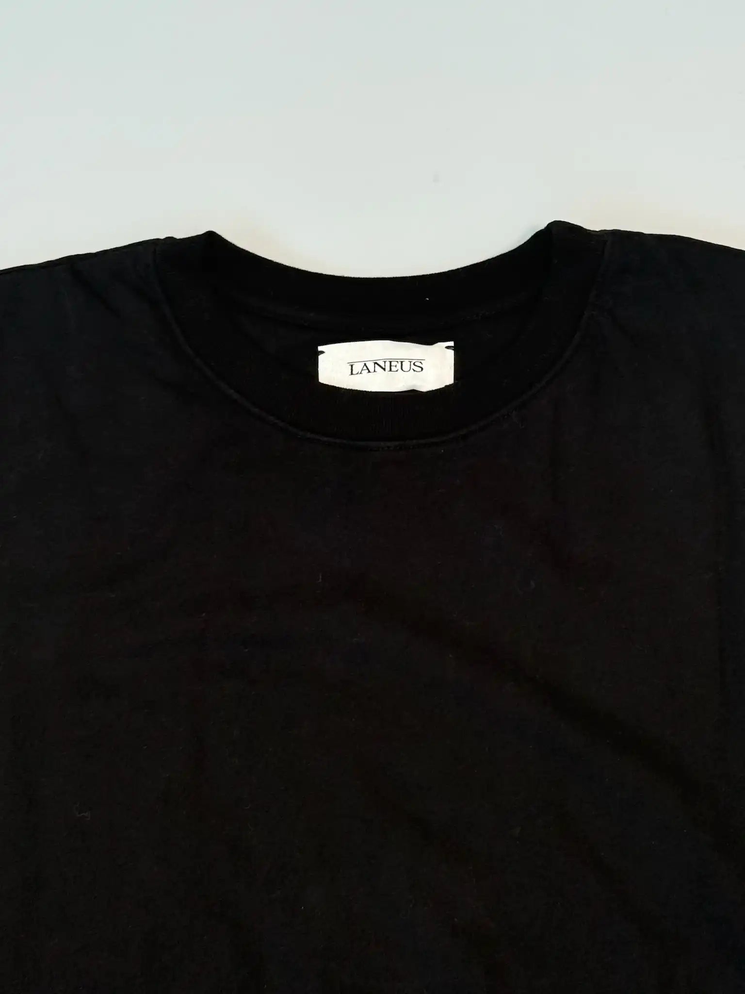T-Shirt Felpata Nera In Cotone
