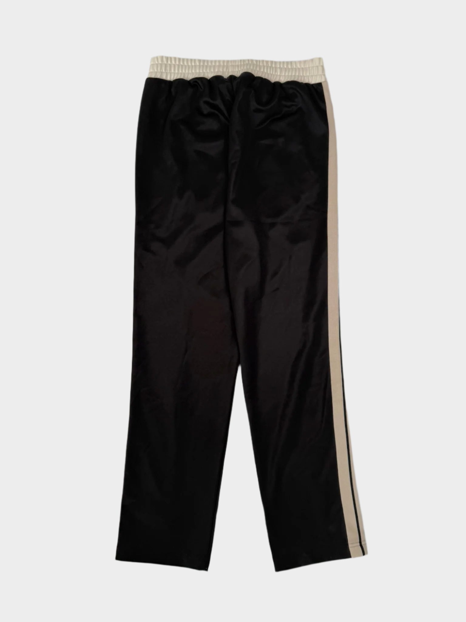 Pantaloni Tuta Neri Con Banda Laterale Beige