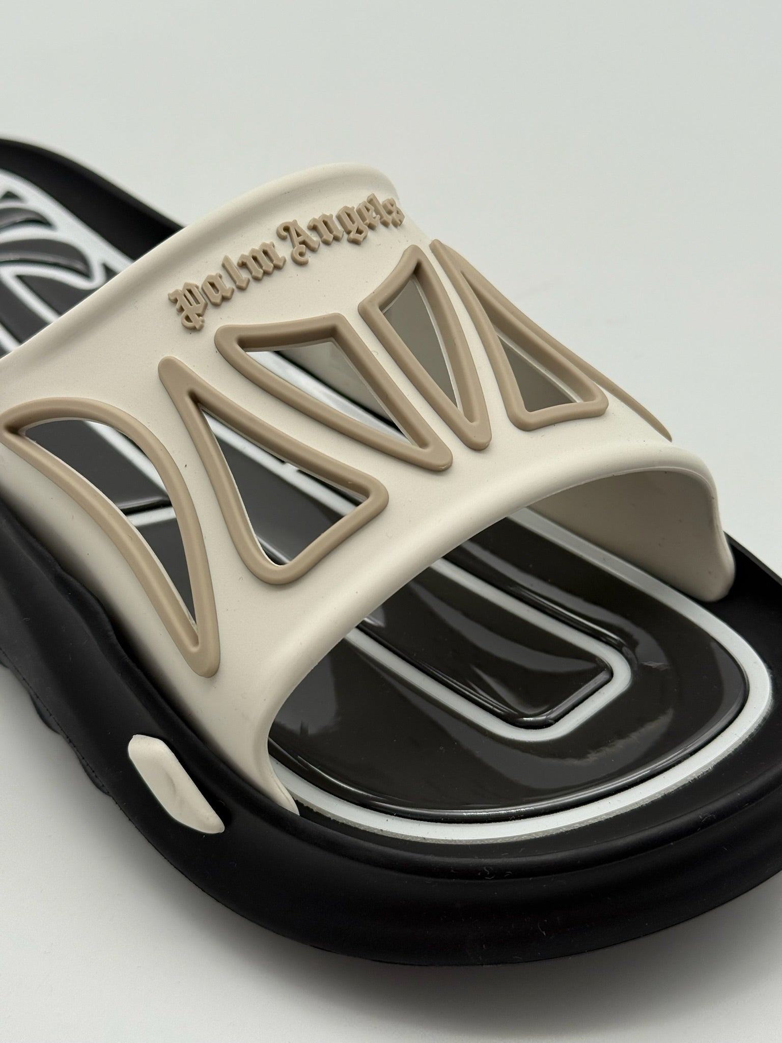 Modular Slide Black White Slipper
