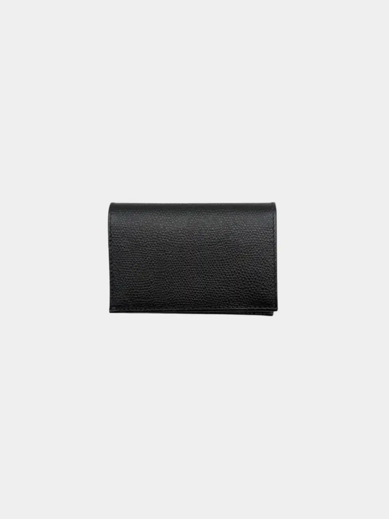 Porta Carte In Pelle Nera Con Interno Rosso