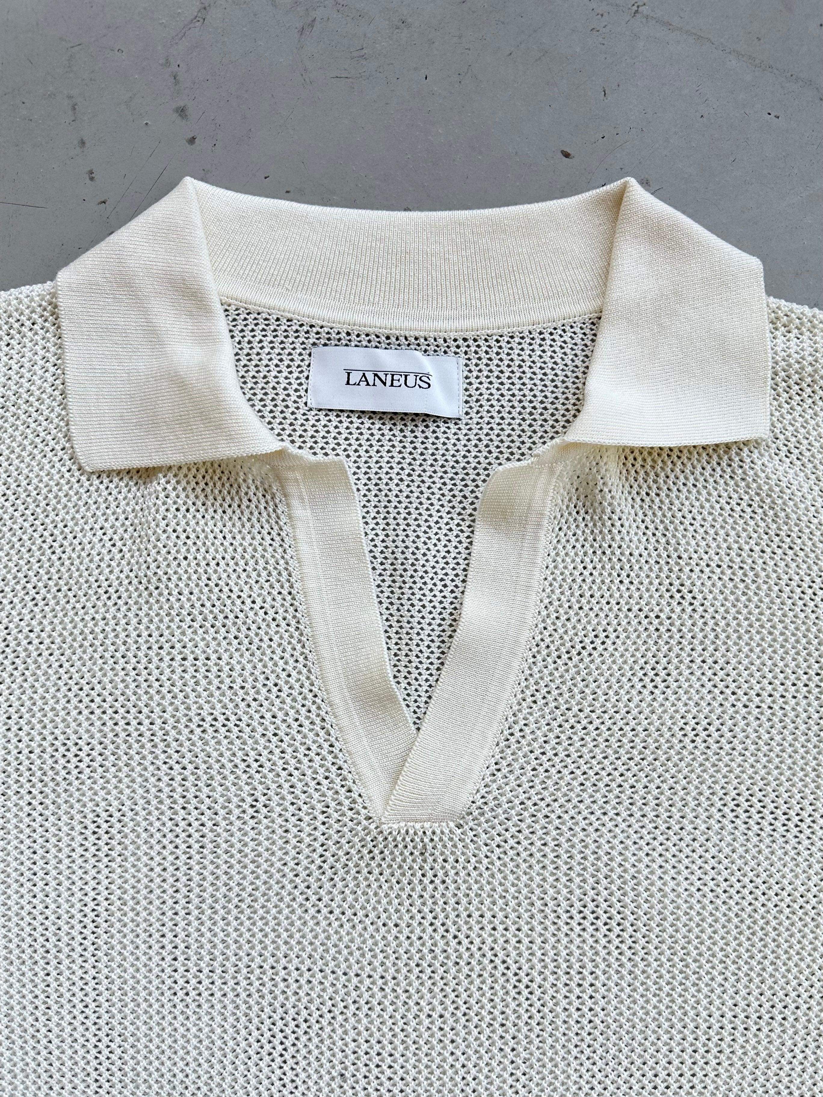 Mesh Polo Shirt White