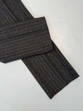 Gray Lurex Pinstriped Trousers -  | dBlank