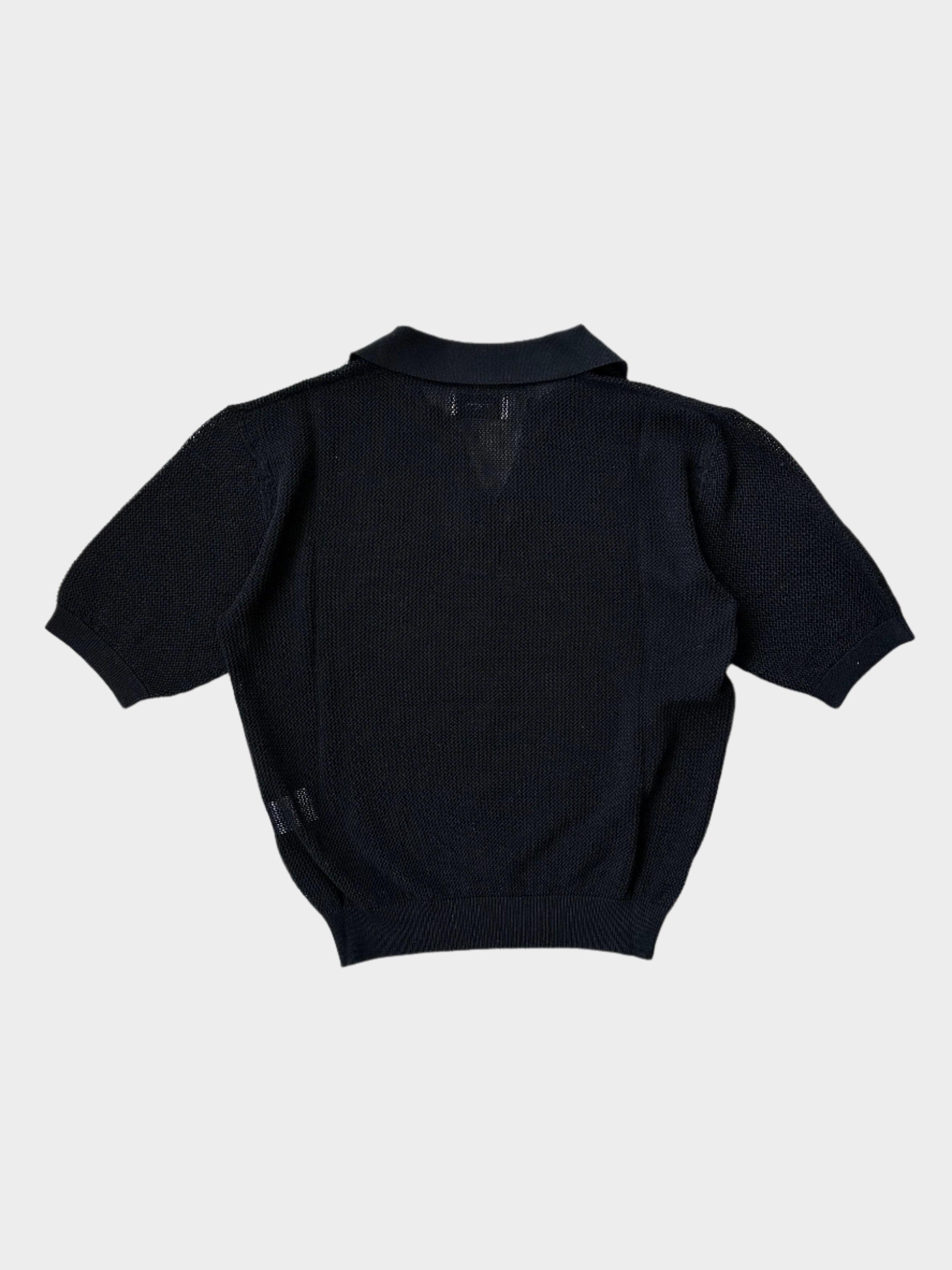 Mesh Polo Shirt Black