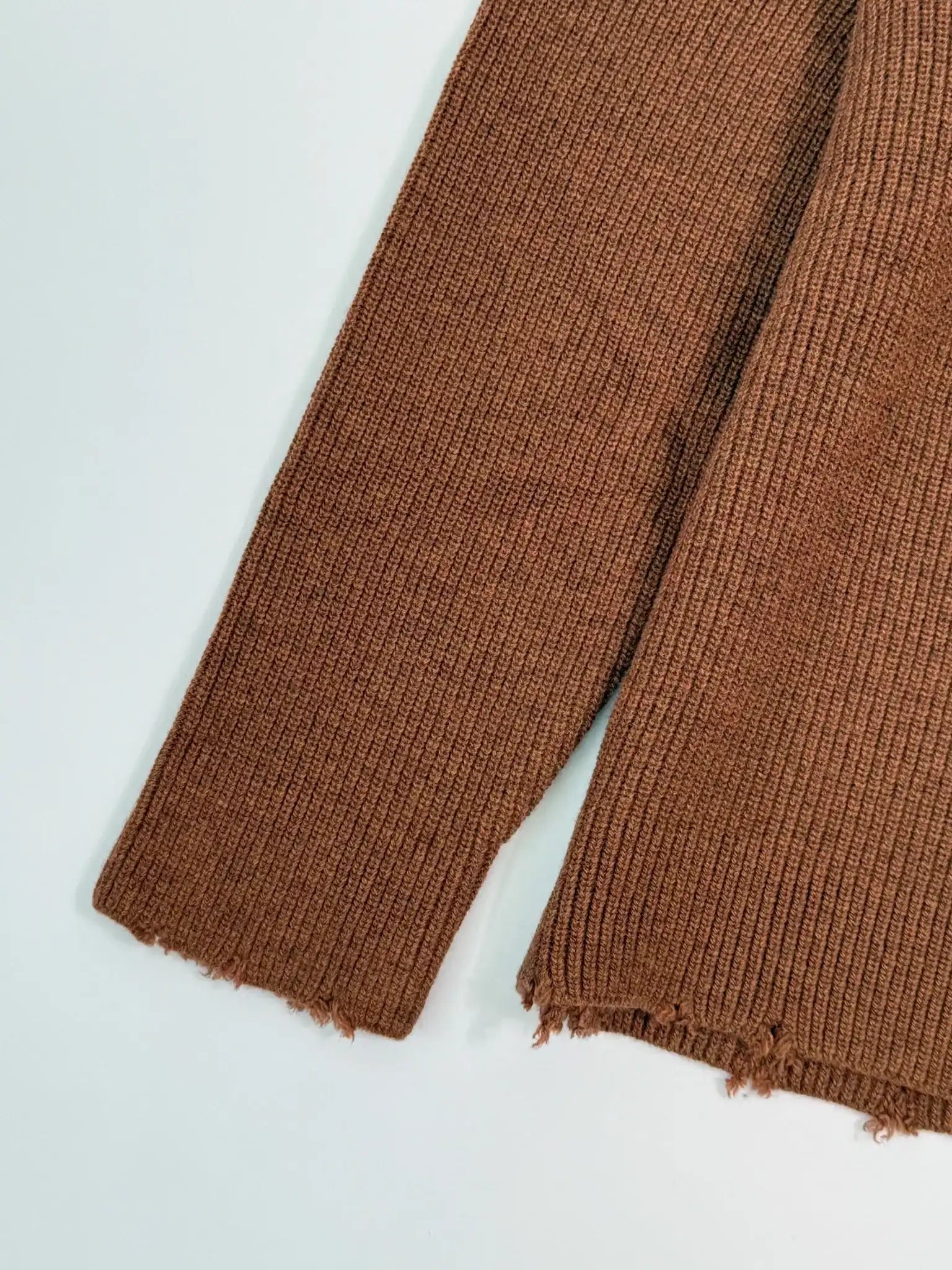 Maglione Sfrangiato Con Scollo Squadrato