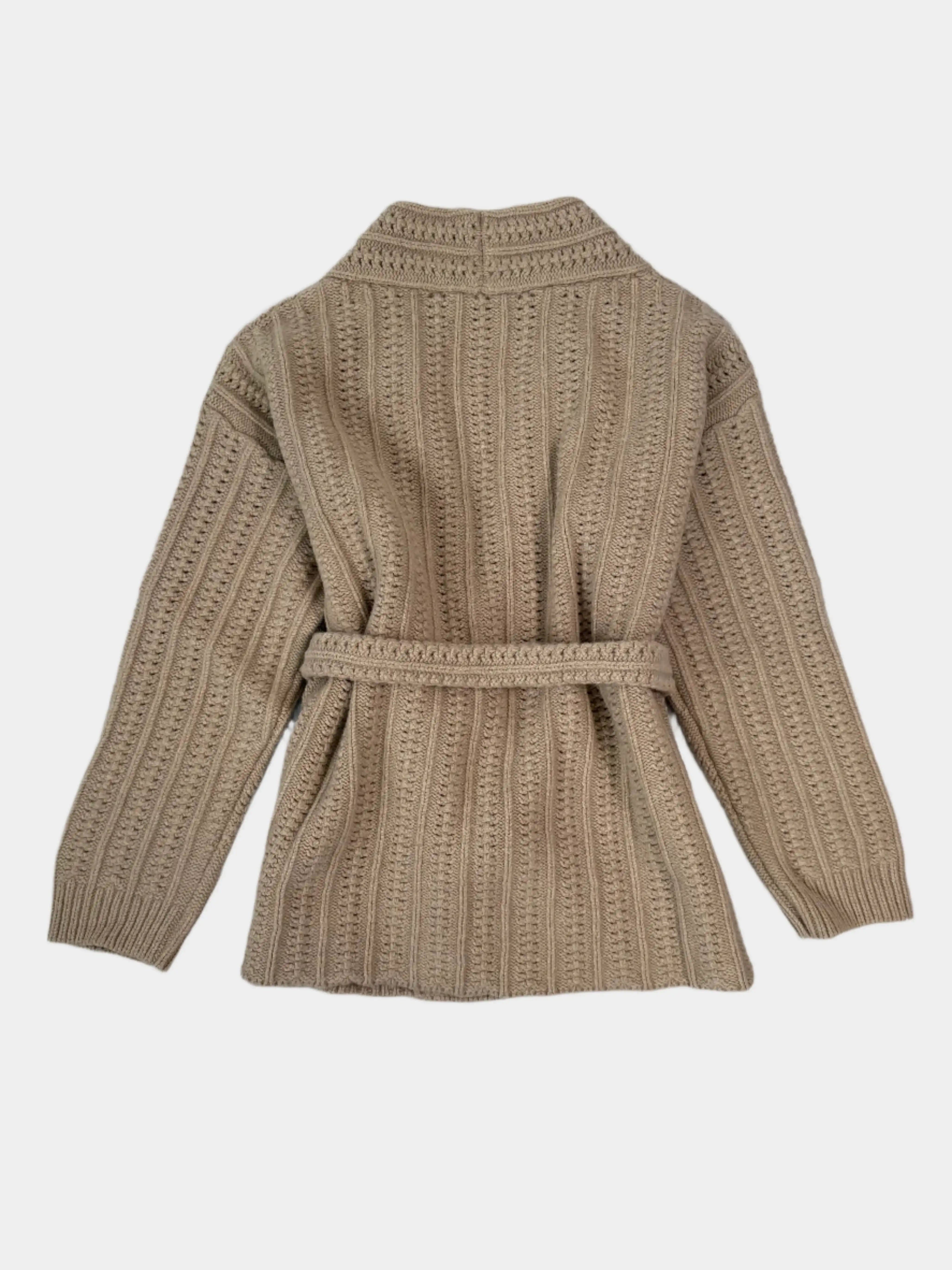 Cardigan In Maglia Con Cintura