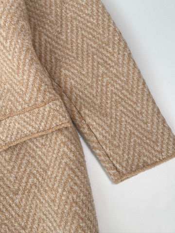 Cappotto Cammello Chevron