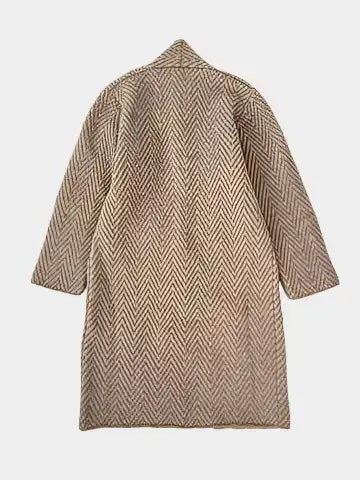 Cappotto Cammello Chevron