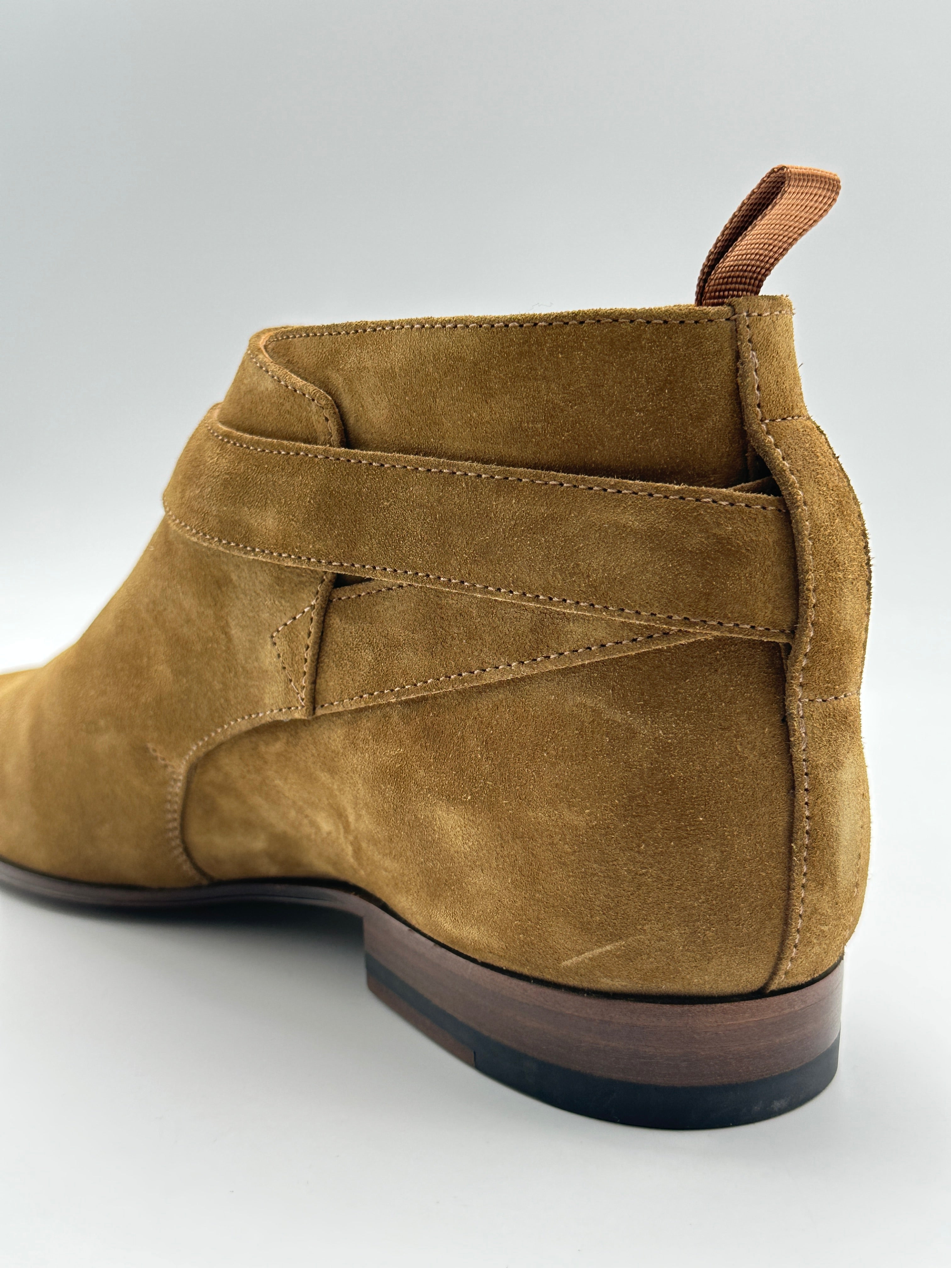 Suede Buckle Ankle Boot