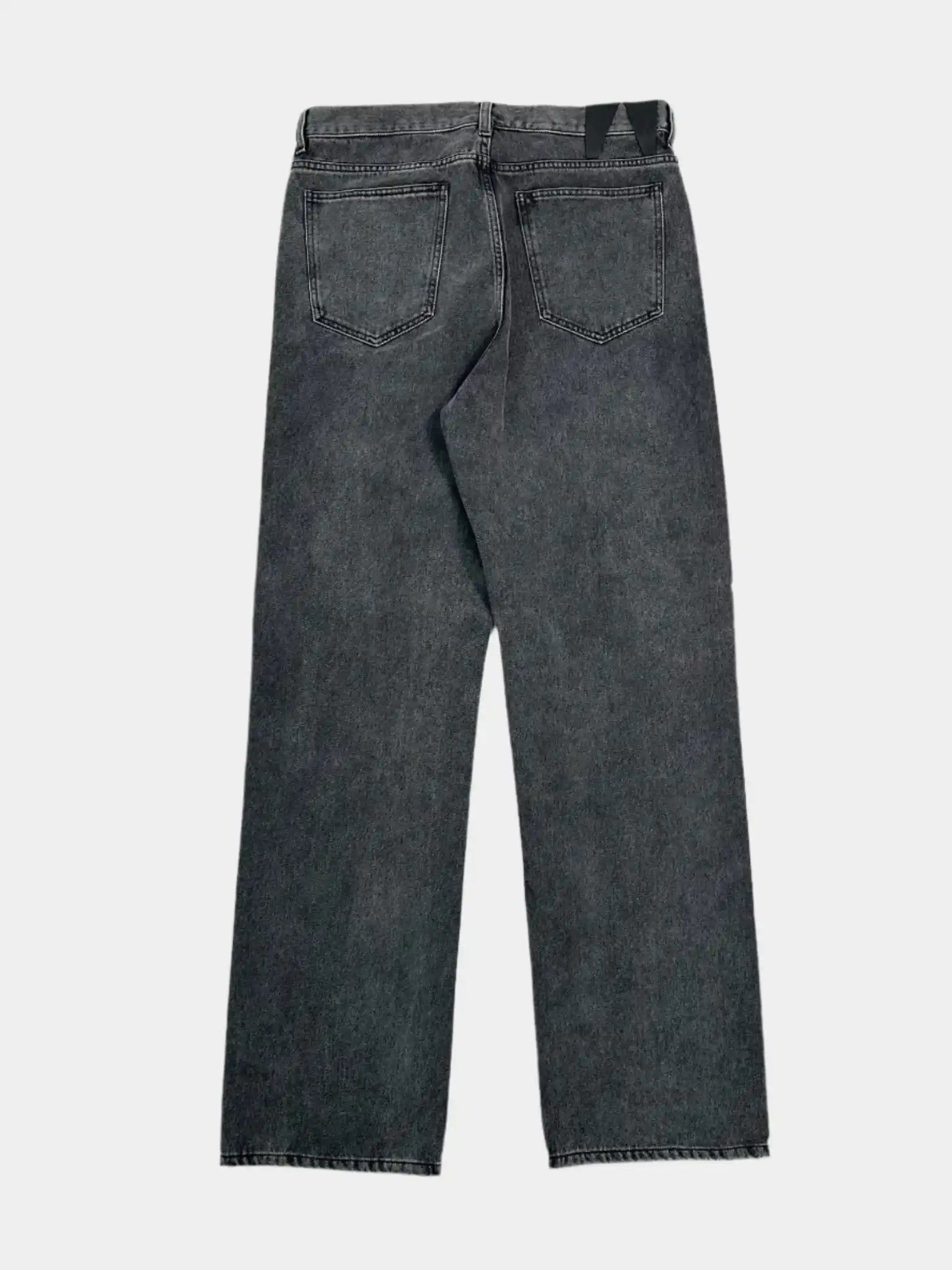 Straight Jeans In Stonewashed Denim