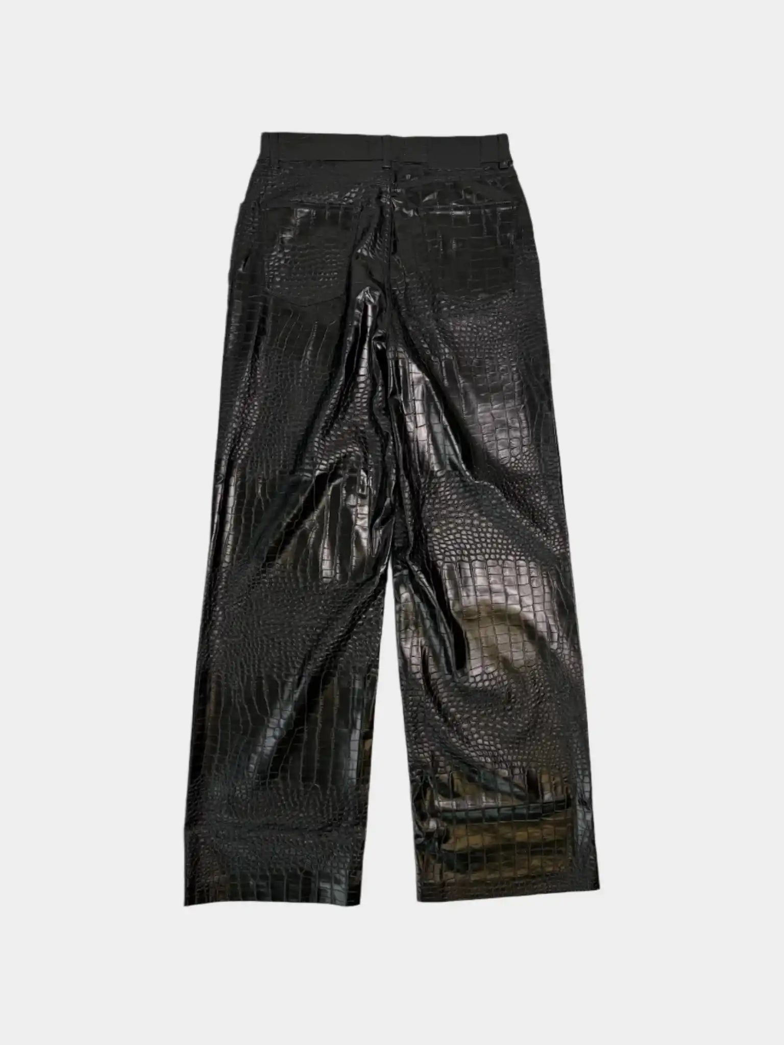 Pantaloni In Eco-Pelle Coccodrillo